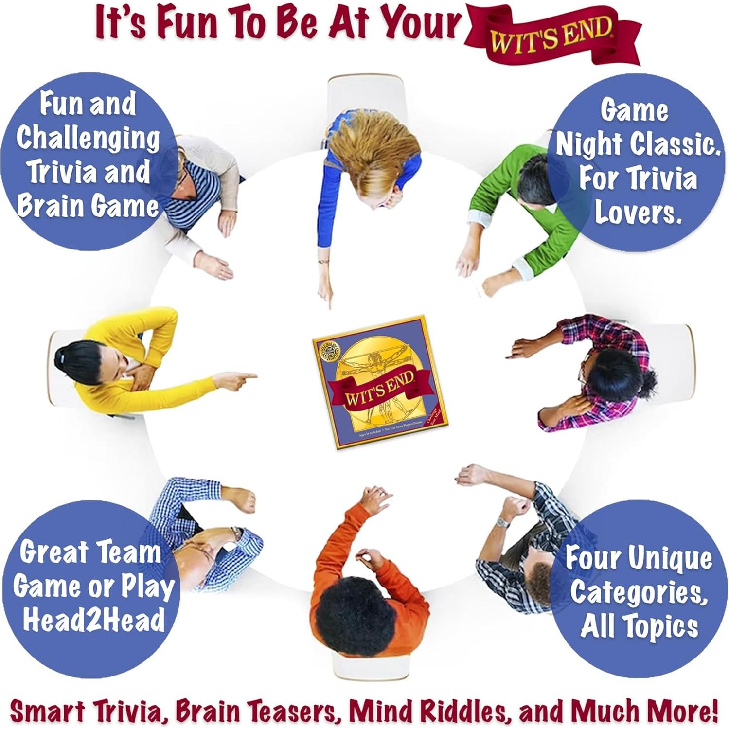 Juego de Trivia Wit's End - GDG Games - 2 a 6 jugadores