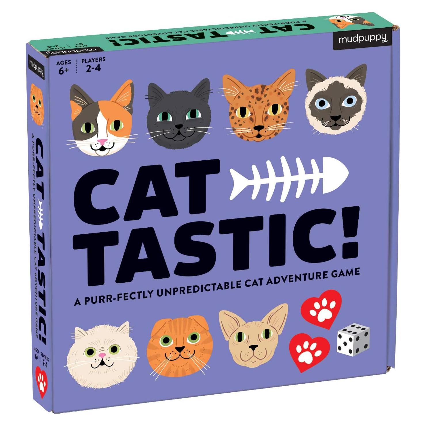 Juego de Mesa Cat-Tastic! Mudpuppy - Para 2-4 Jugadores, 6+ Años