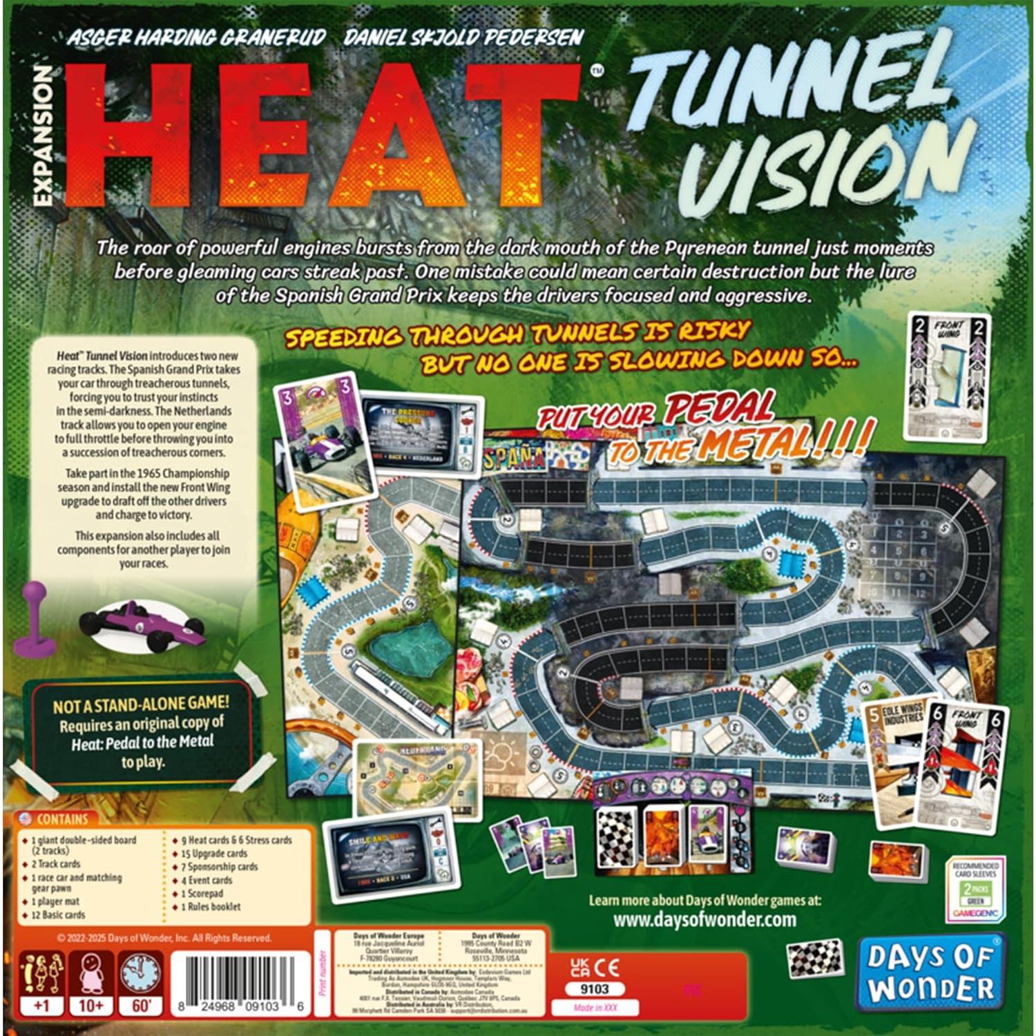 Expansión Heat: Tunnel Vision Asmodee - Nuevas Pistas y Módulo