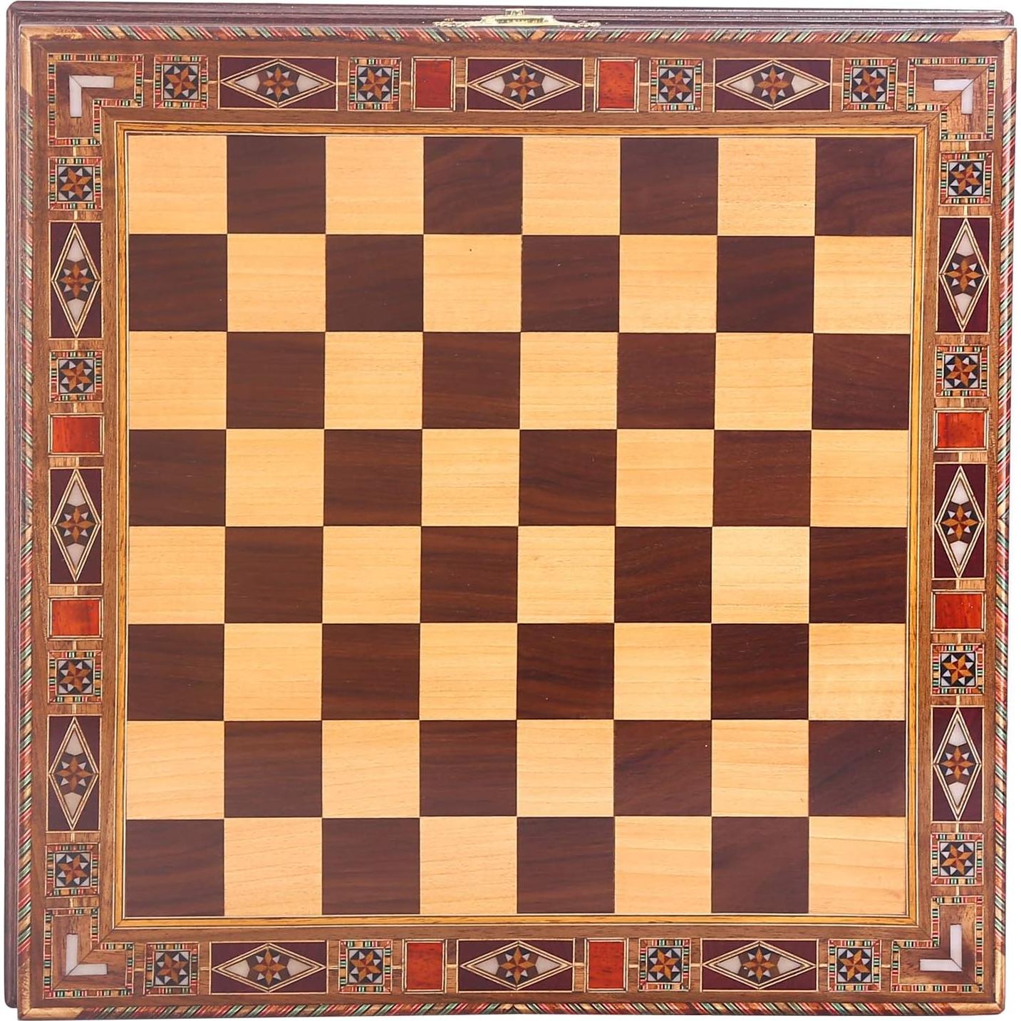 Juego de Ajedrez Antiguo de Metal Cobre Británico 8.5cm