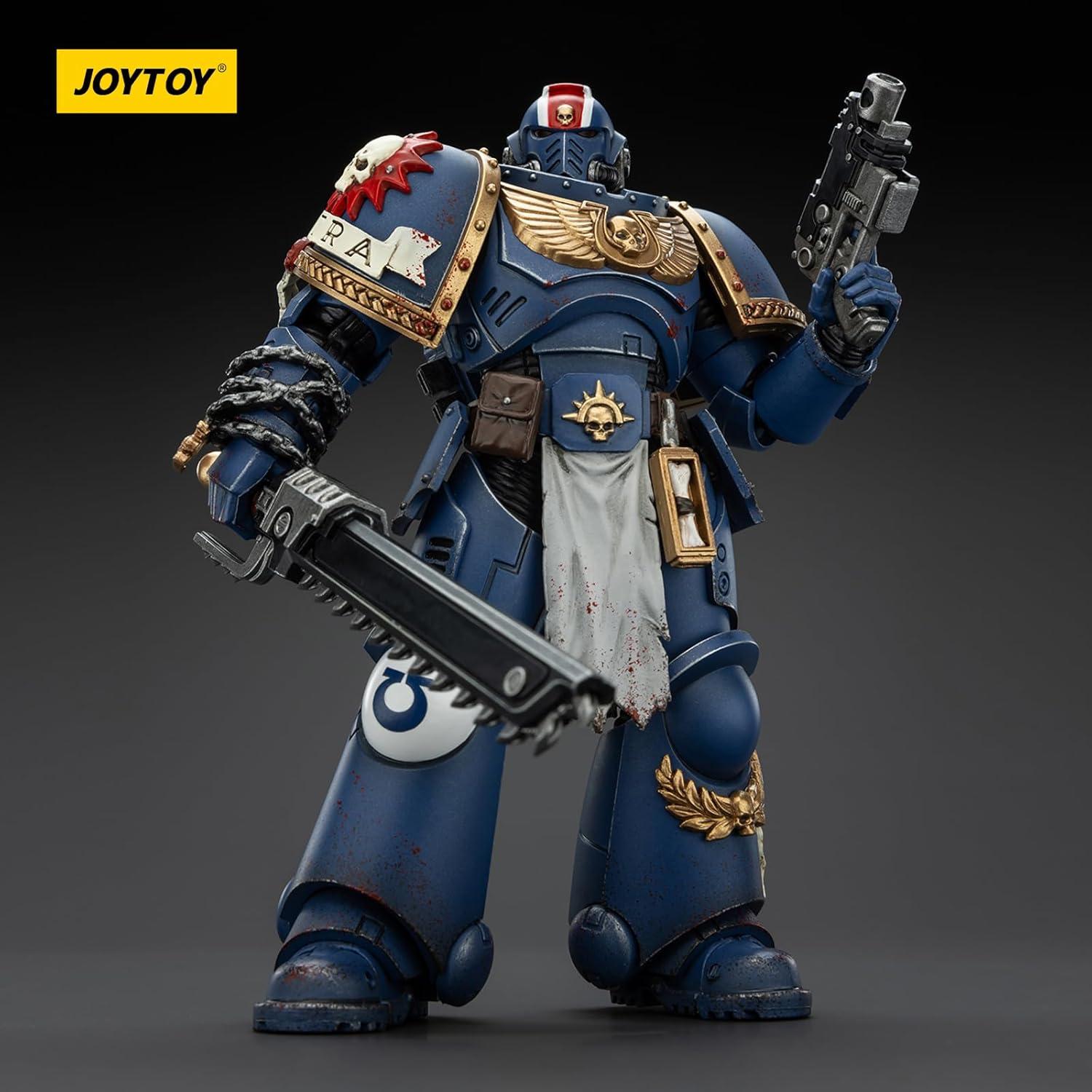 Figura de Acción JOYTOY Warhammer 40k Teniente Ultramarines 1:18