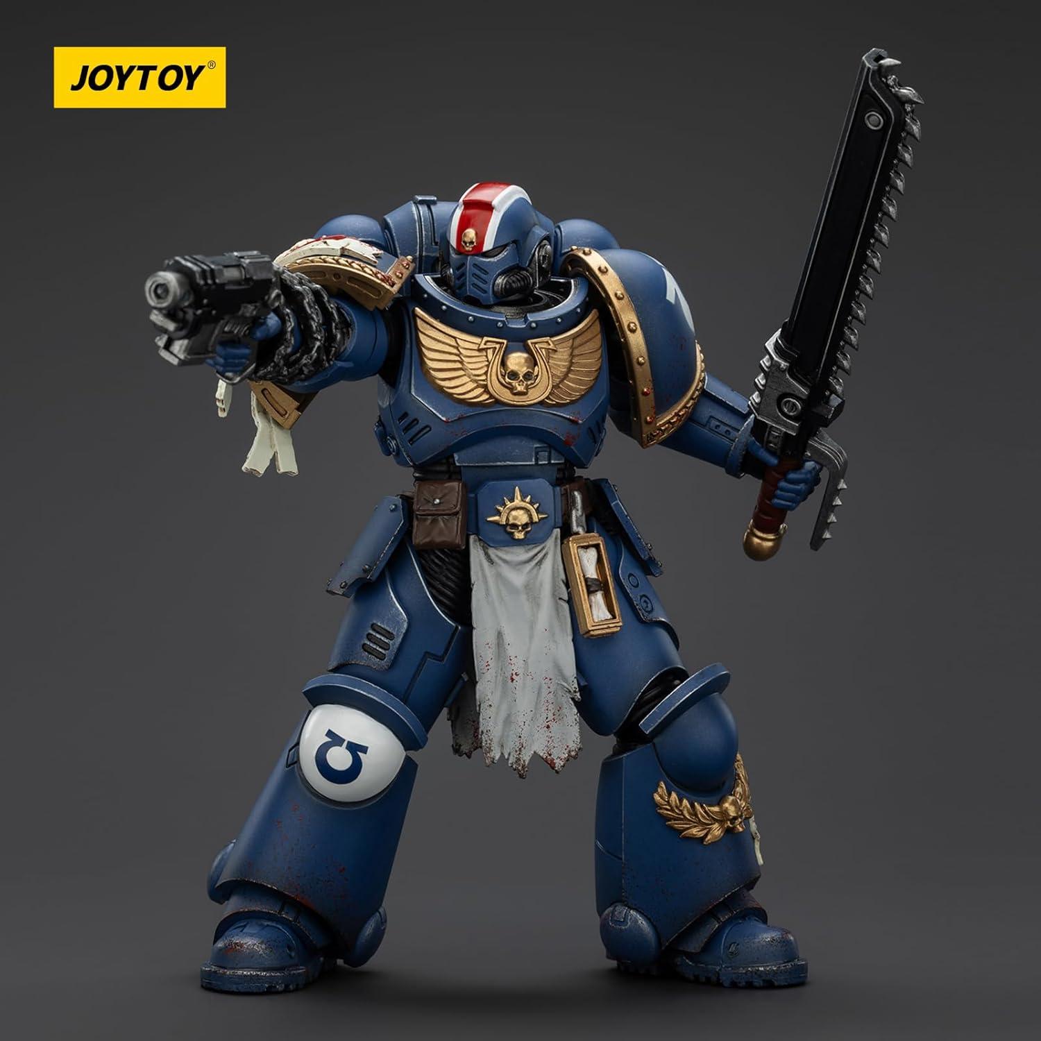 Figura de Acción JOYTOY Warhammer 40k Teniente Ultramarines 1:18