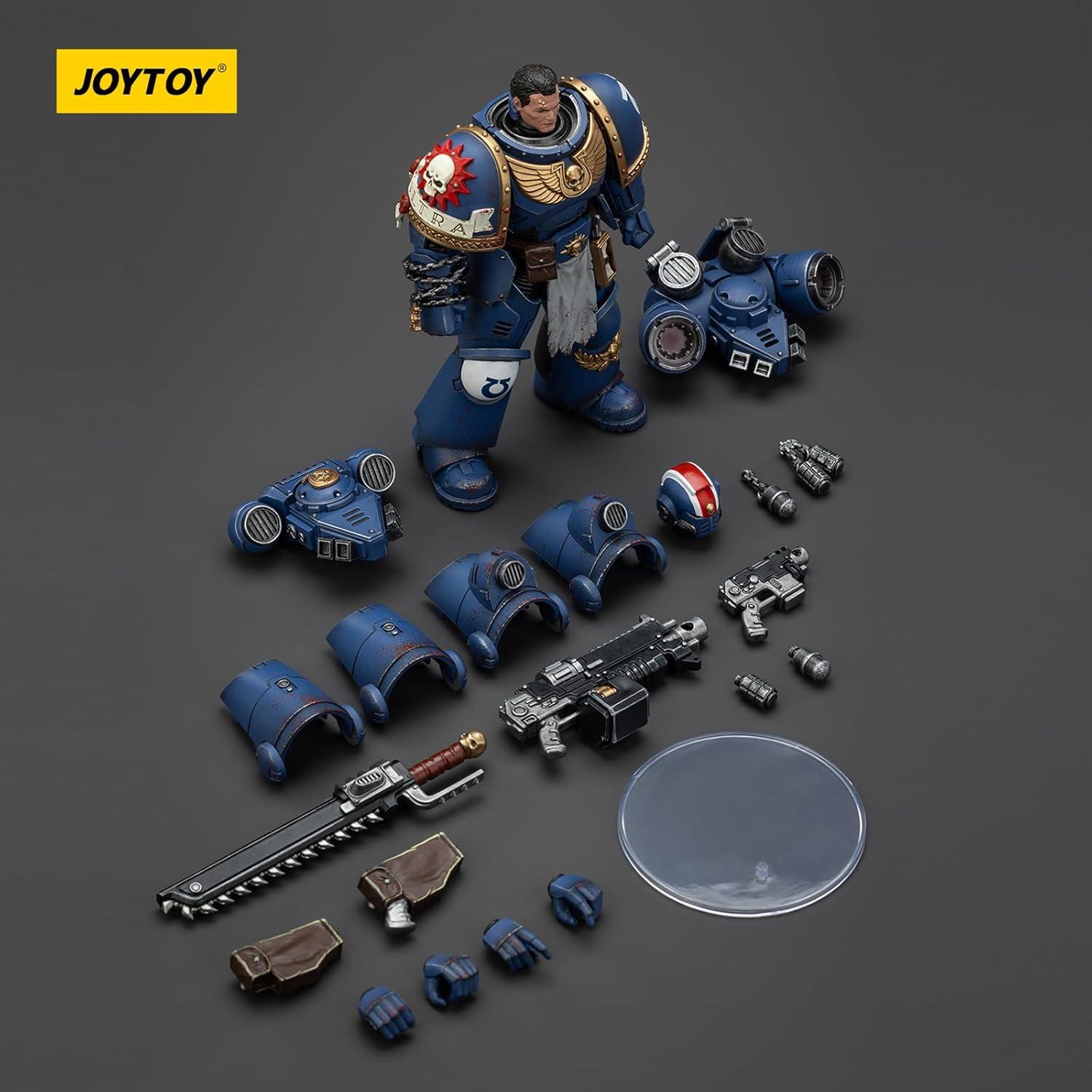 Figura de Acción JOYTOY Warhammer 40k Teniente Ultramarines 1:18