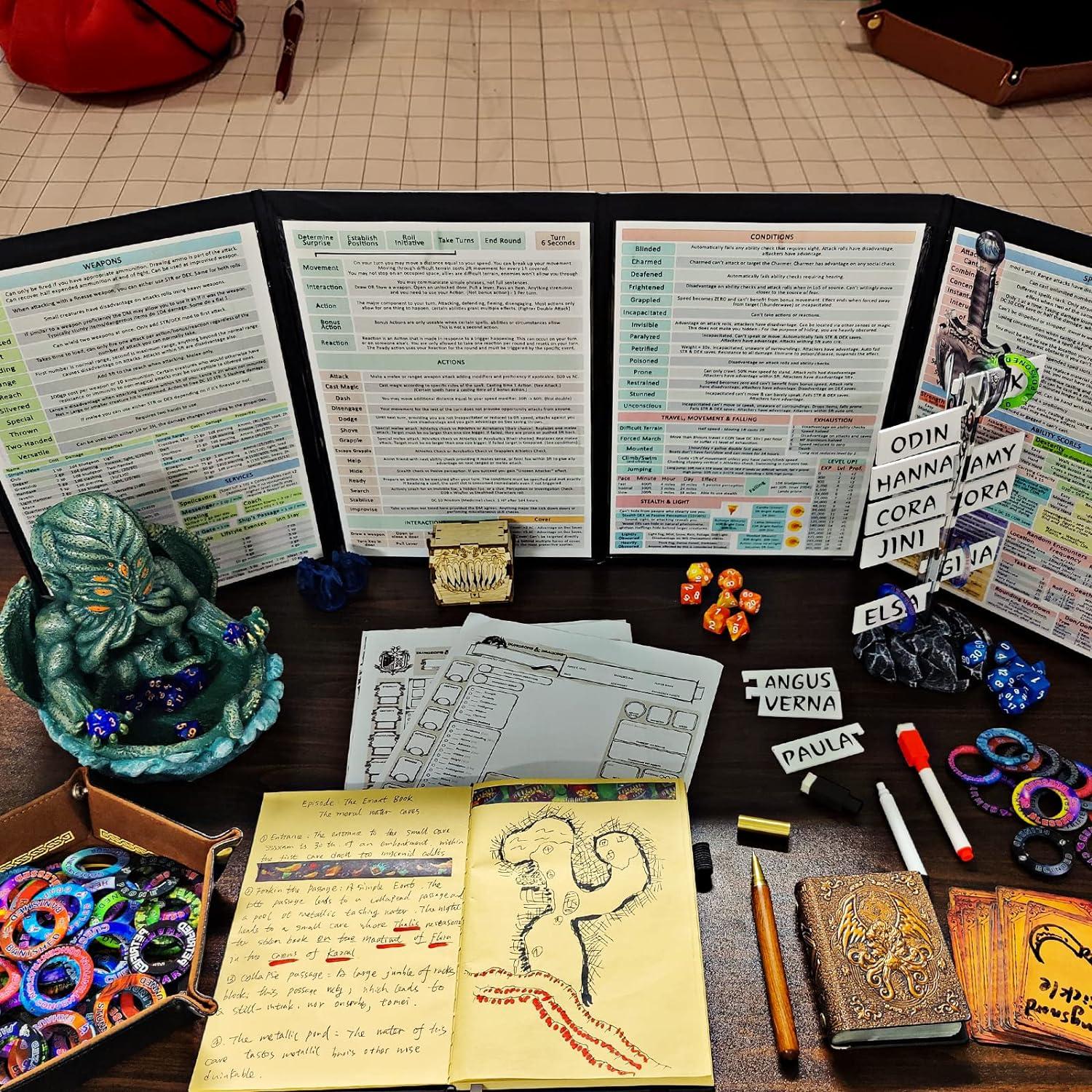 Rastreador de Iniciativa CZYY con 12 Banderas Borrables para RPG