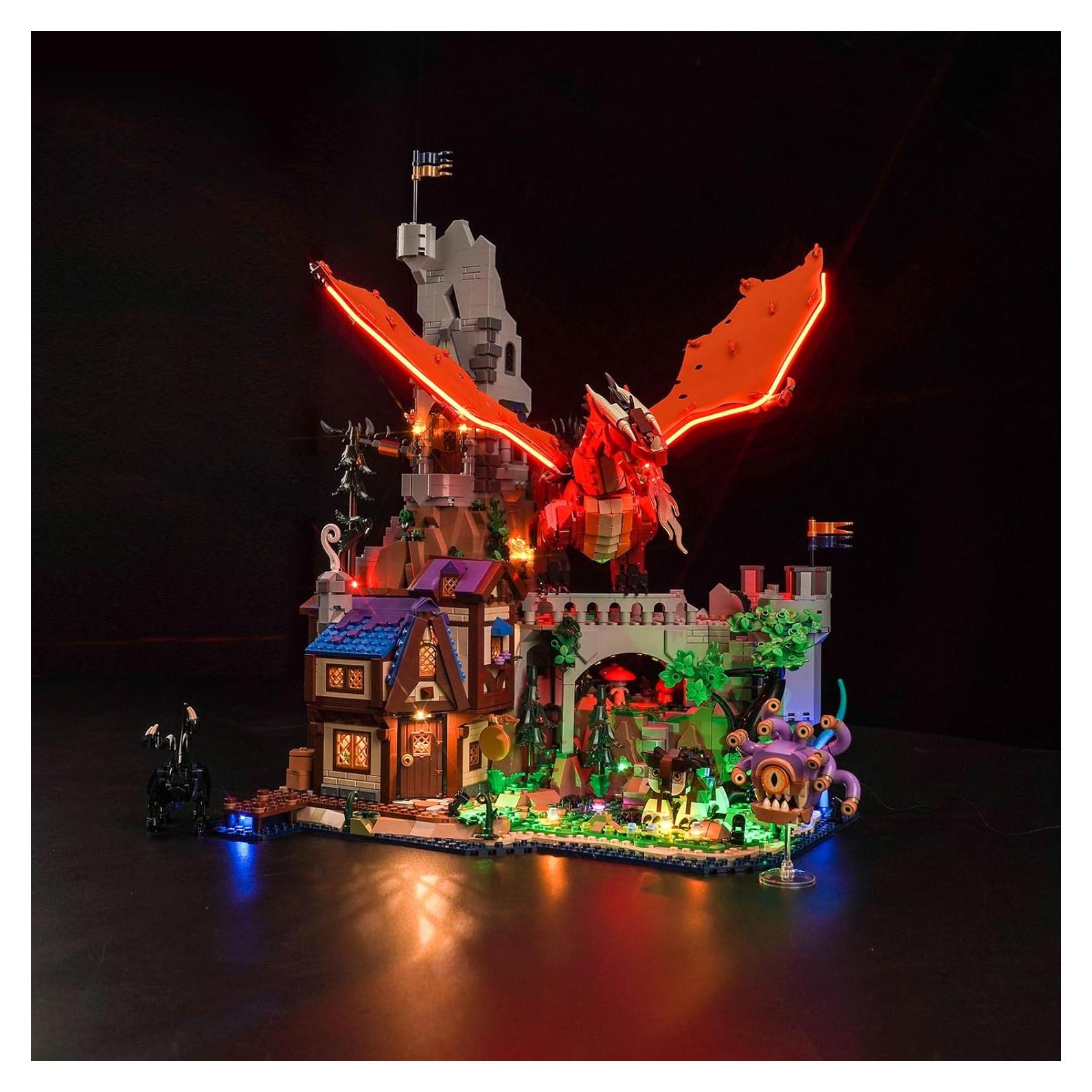 Kit de Luces LED BrickBling para Lego Cuento Dragón Rojo