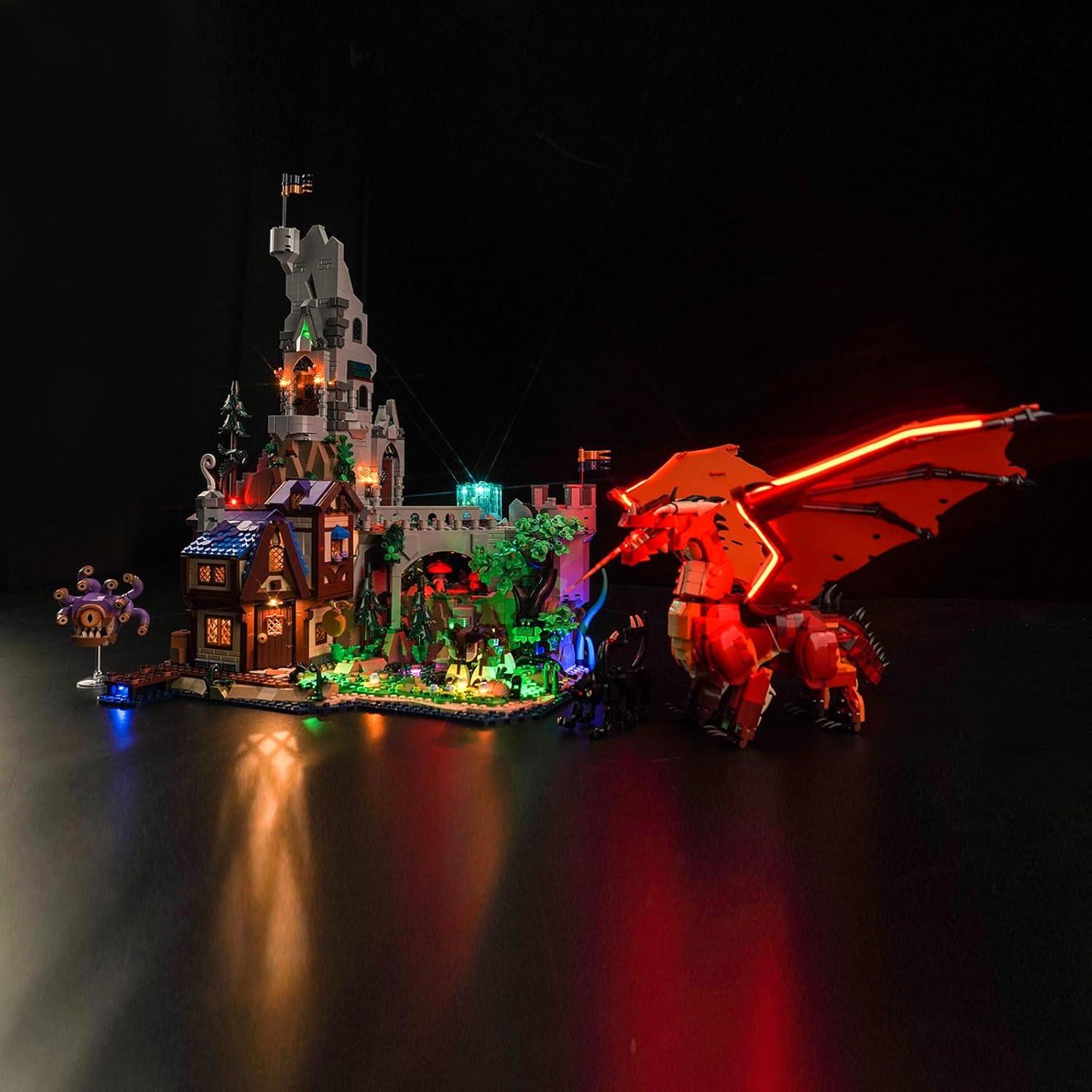 Kit de Luces LED BrickBling para Lego Cuento Dragón Rojo