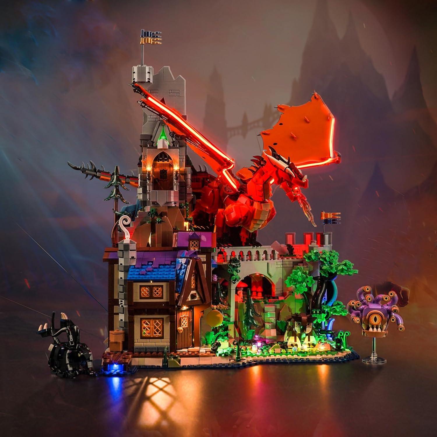 Kit de Luces LED BrickBling para Lego Cuento Dragón Rojo