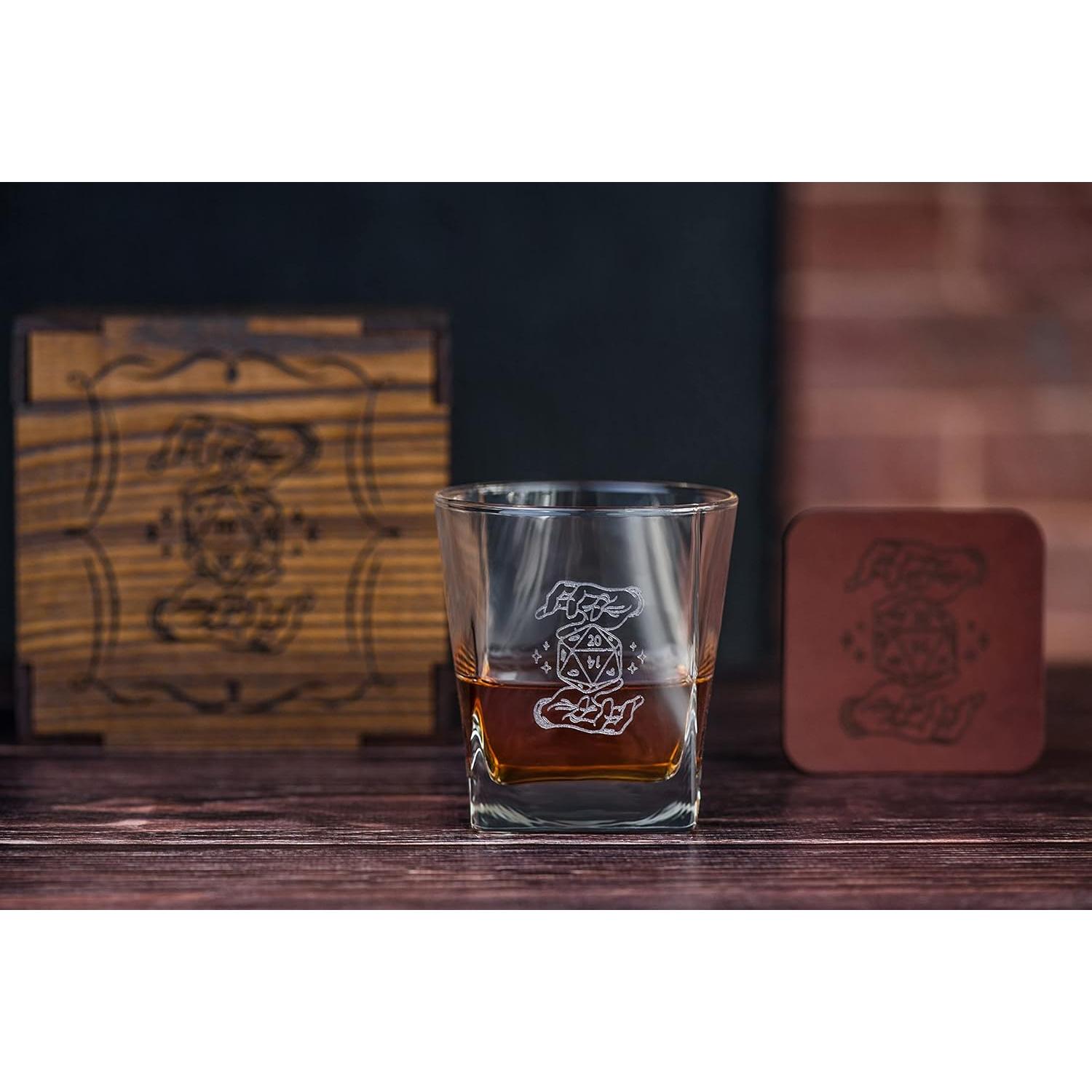 Vaso de Whisky D20 Dungeons & Dragons - Regalo para DM 295ml