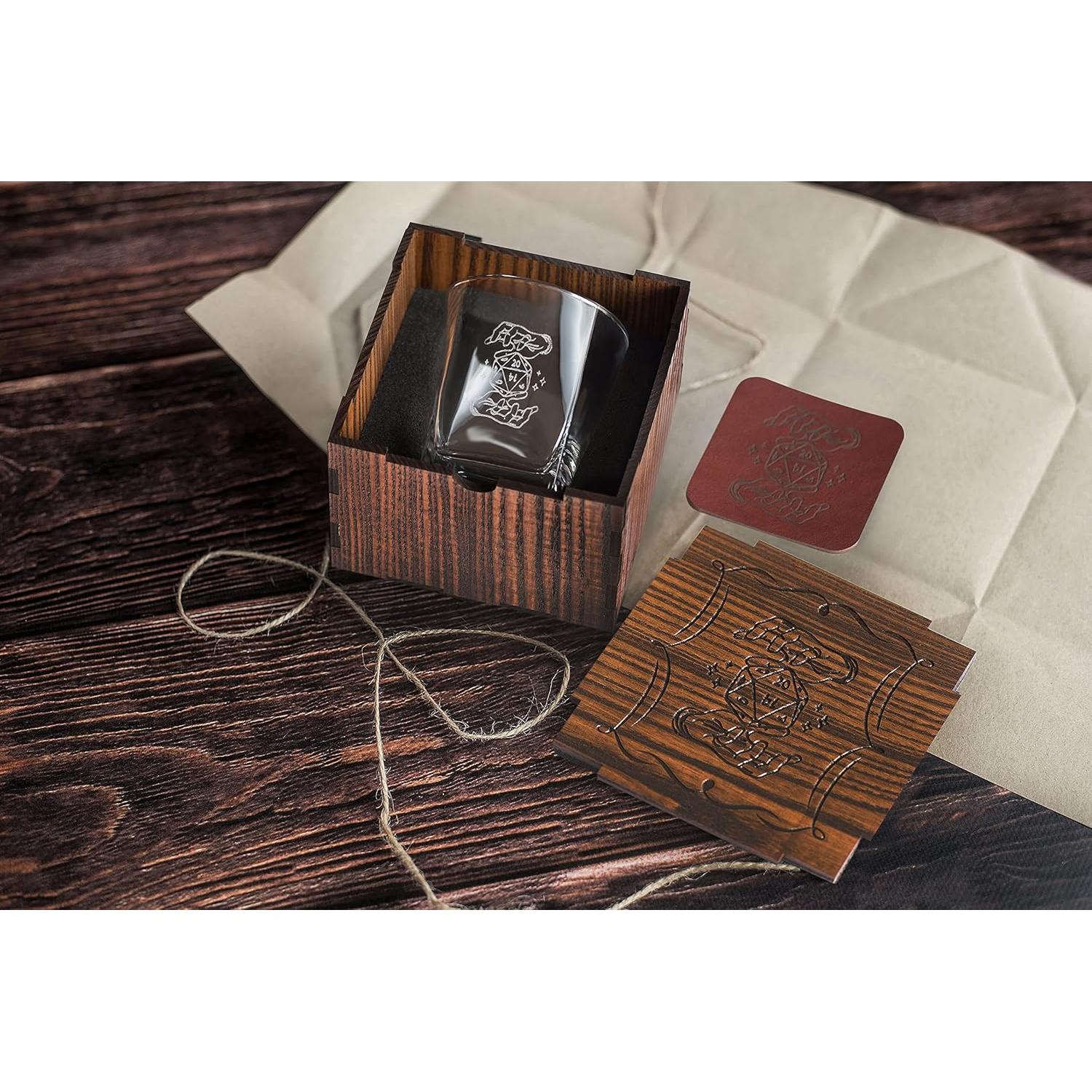 Vaso de Whisky D20 Dungeons & Dragons - Regalo para DM 295ml