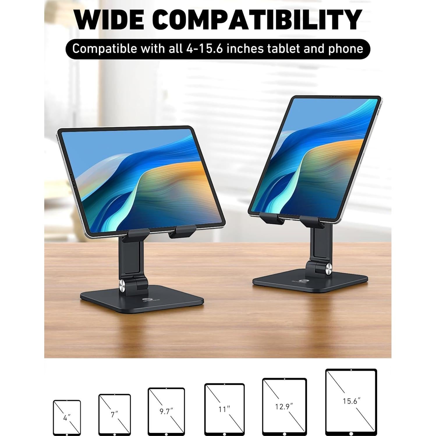 Soporte para Tableta OCYCLONE TAB-STA-BLACK Ajustable 15.6"