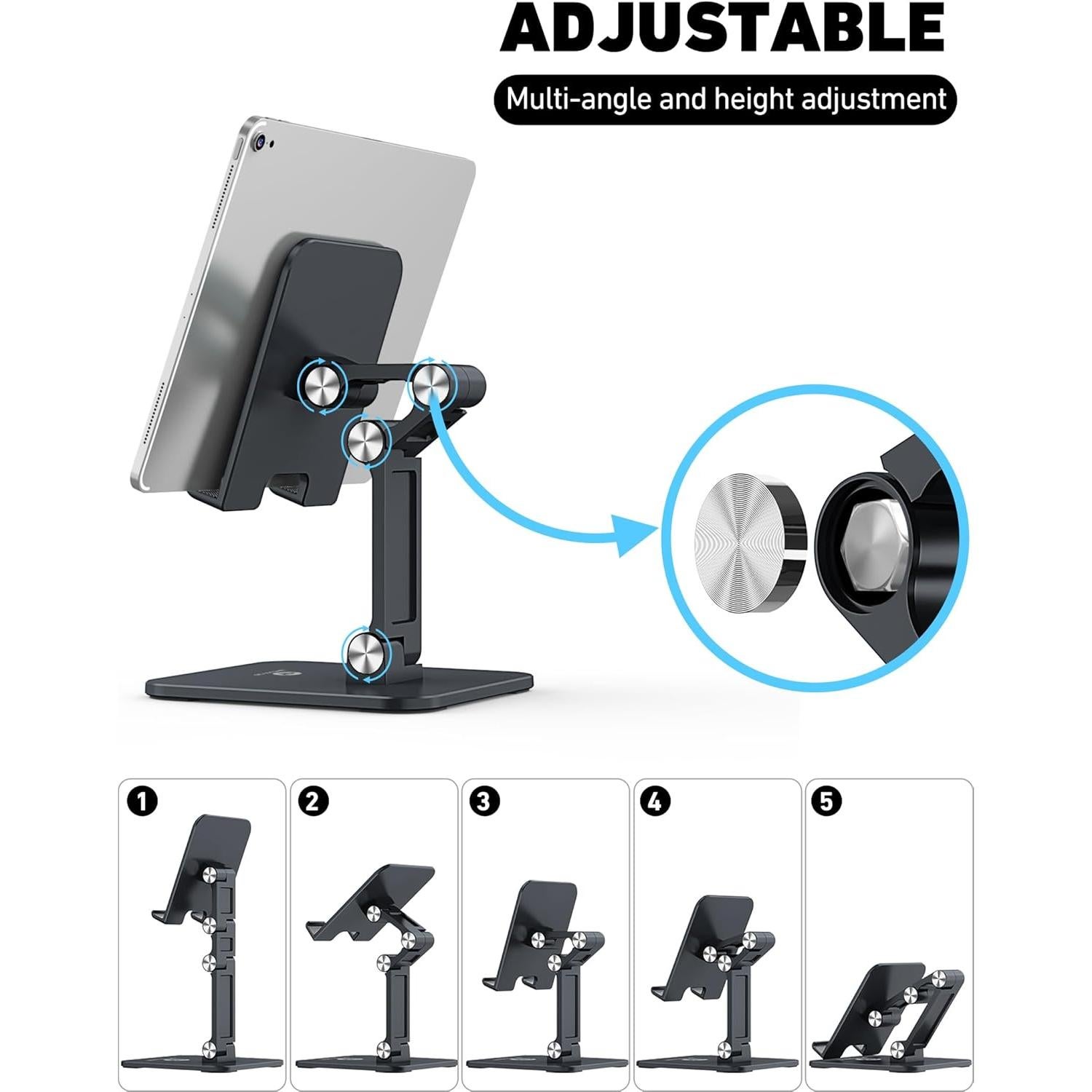 Soporte para Tableta OCYCLONE TAB-STA-BLACK Ajustable 15.6"