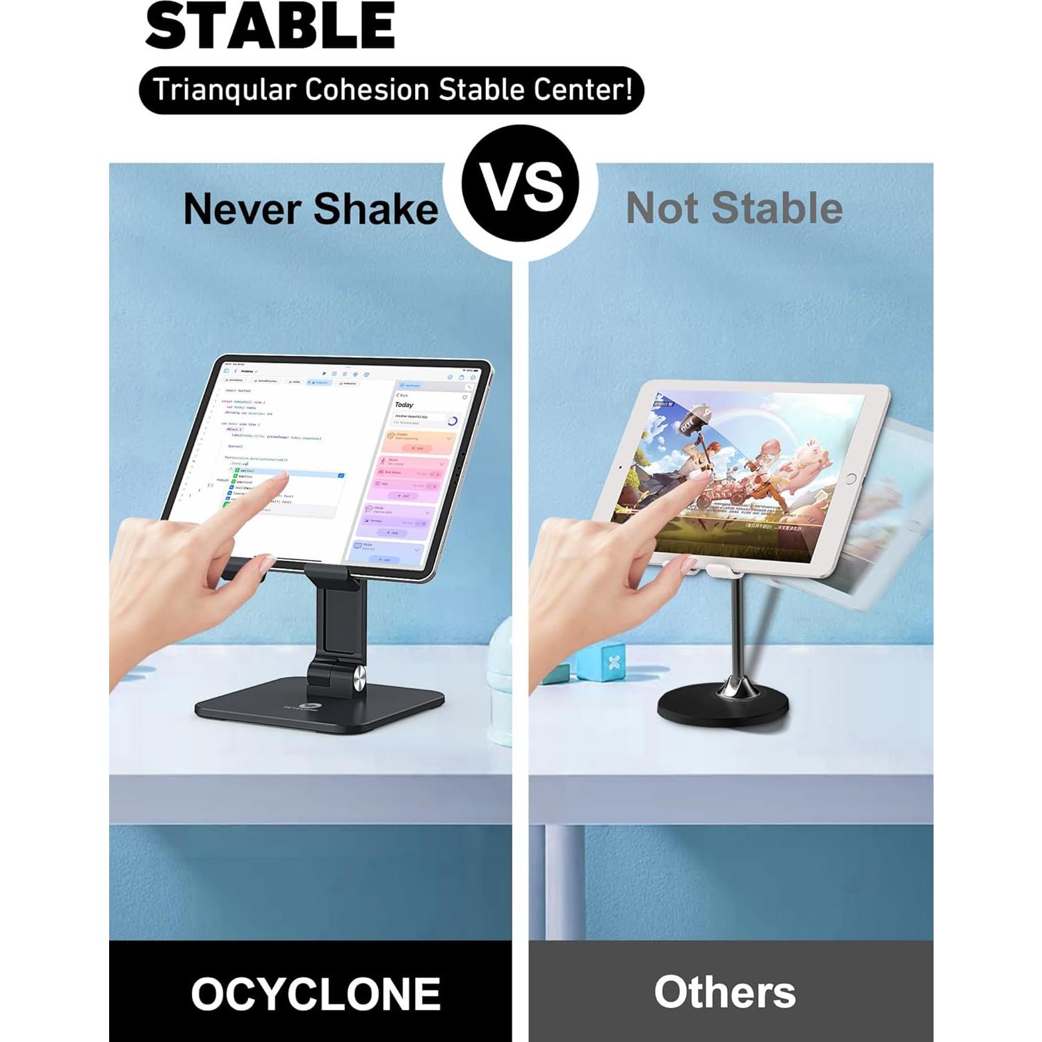 Soporte para Tableta OCYCLONE TAB-STA-BLACK Ajustable 15.6"