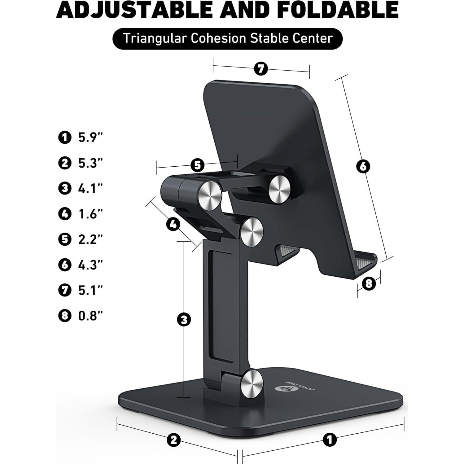 Soporte para Tableta OCYCLONE TAB-STA-BLACK Ajustable 15.6"