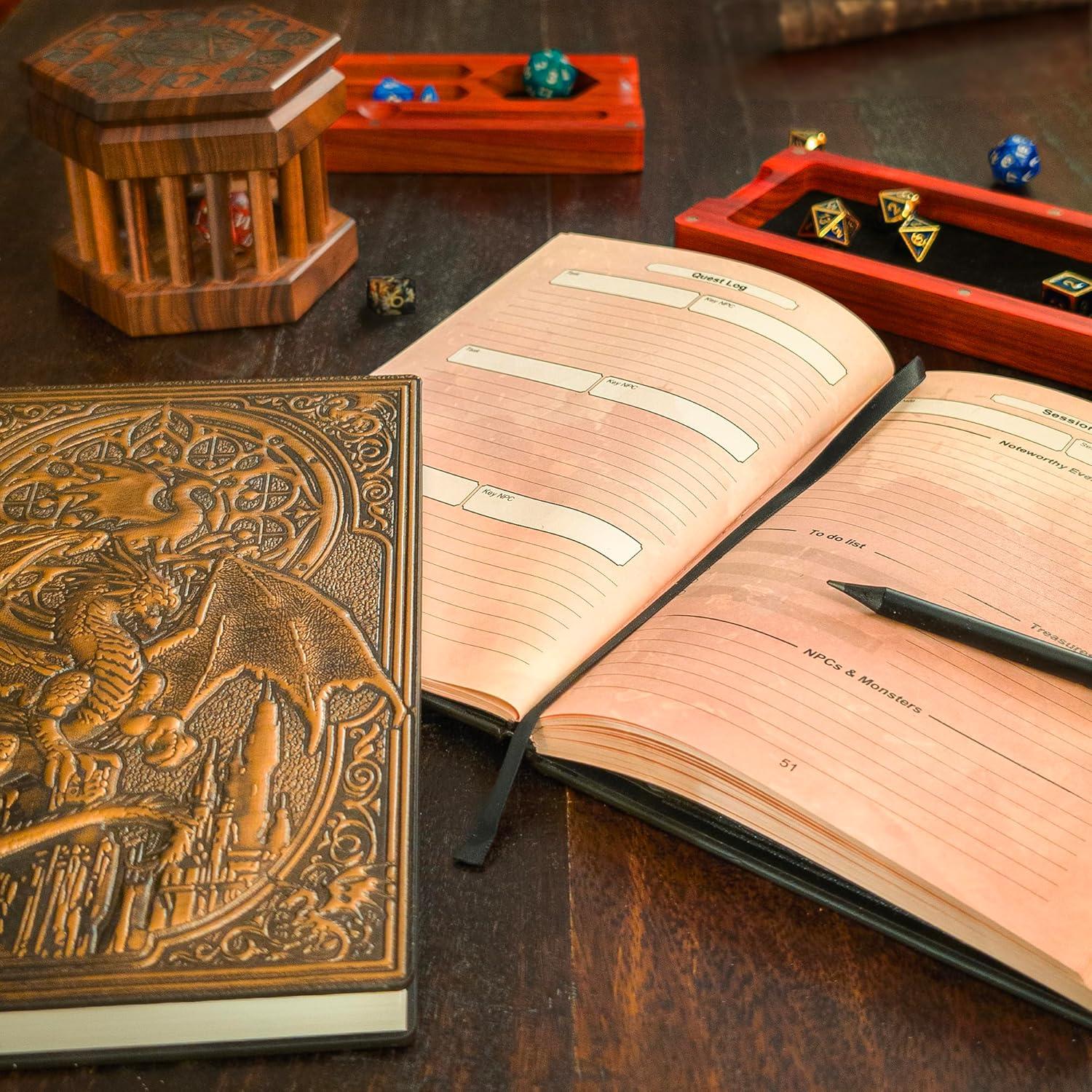 Diario D&D First Reign con tapa dura 3D y 150 pegatinas