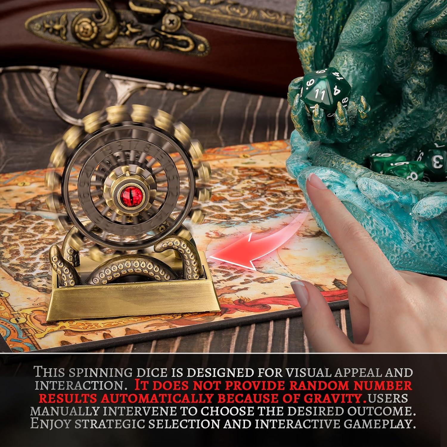 Dado Giratorio D20 CZYY Bronce - Accesorio D&D y RPG