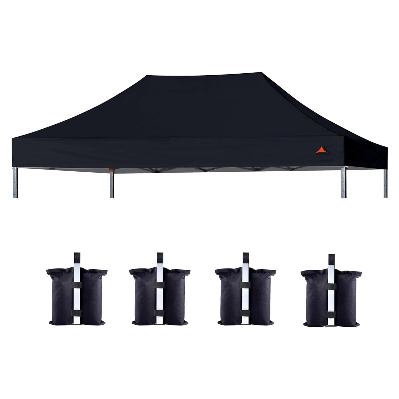 Cubierta de Carpa Comercial 10x15 SCOCANOPY Negra Resistente