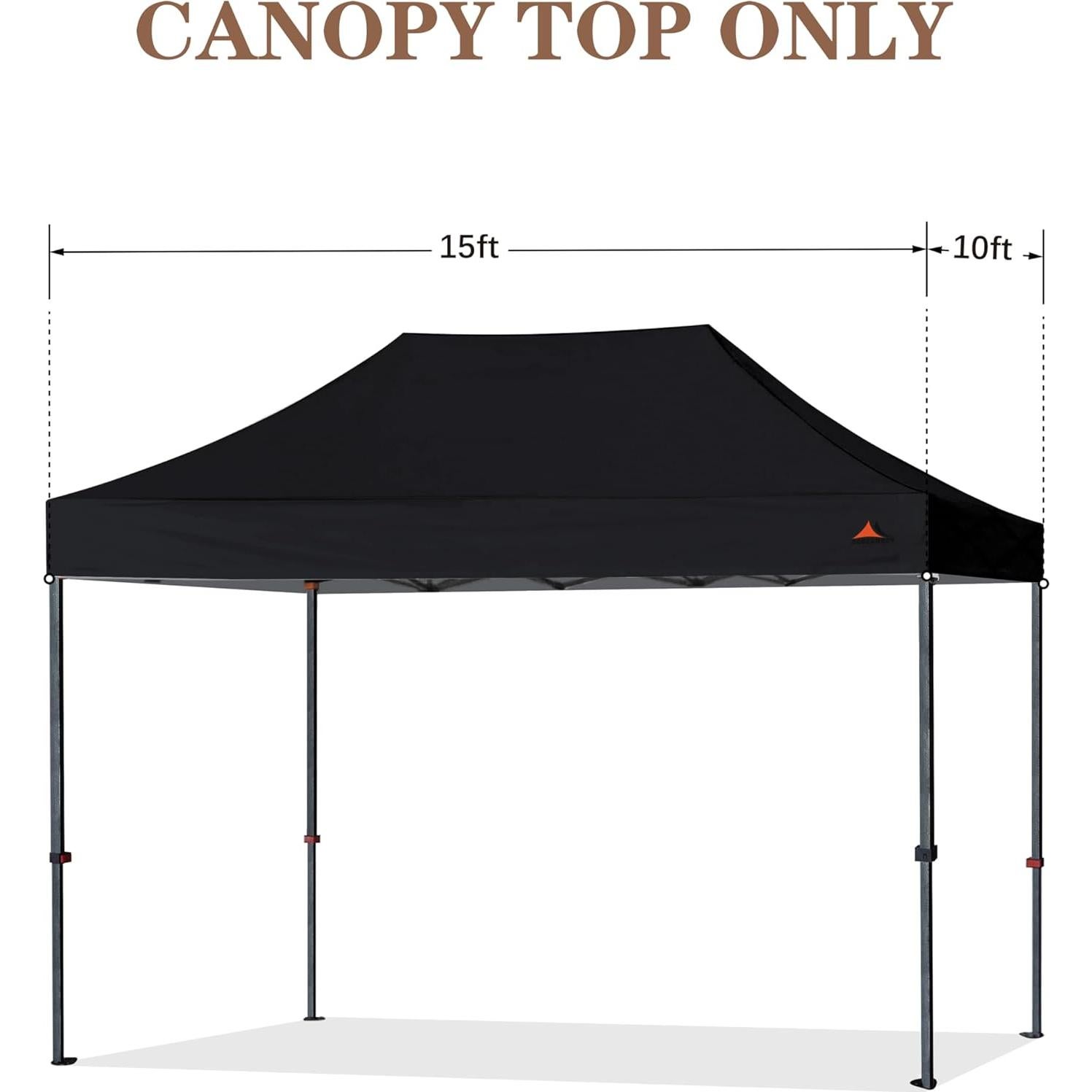 Cubierta de Carpa Comercial 10x15 SCOCANOPY Negra Resistente