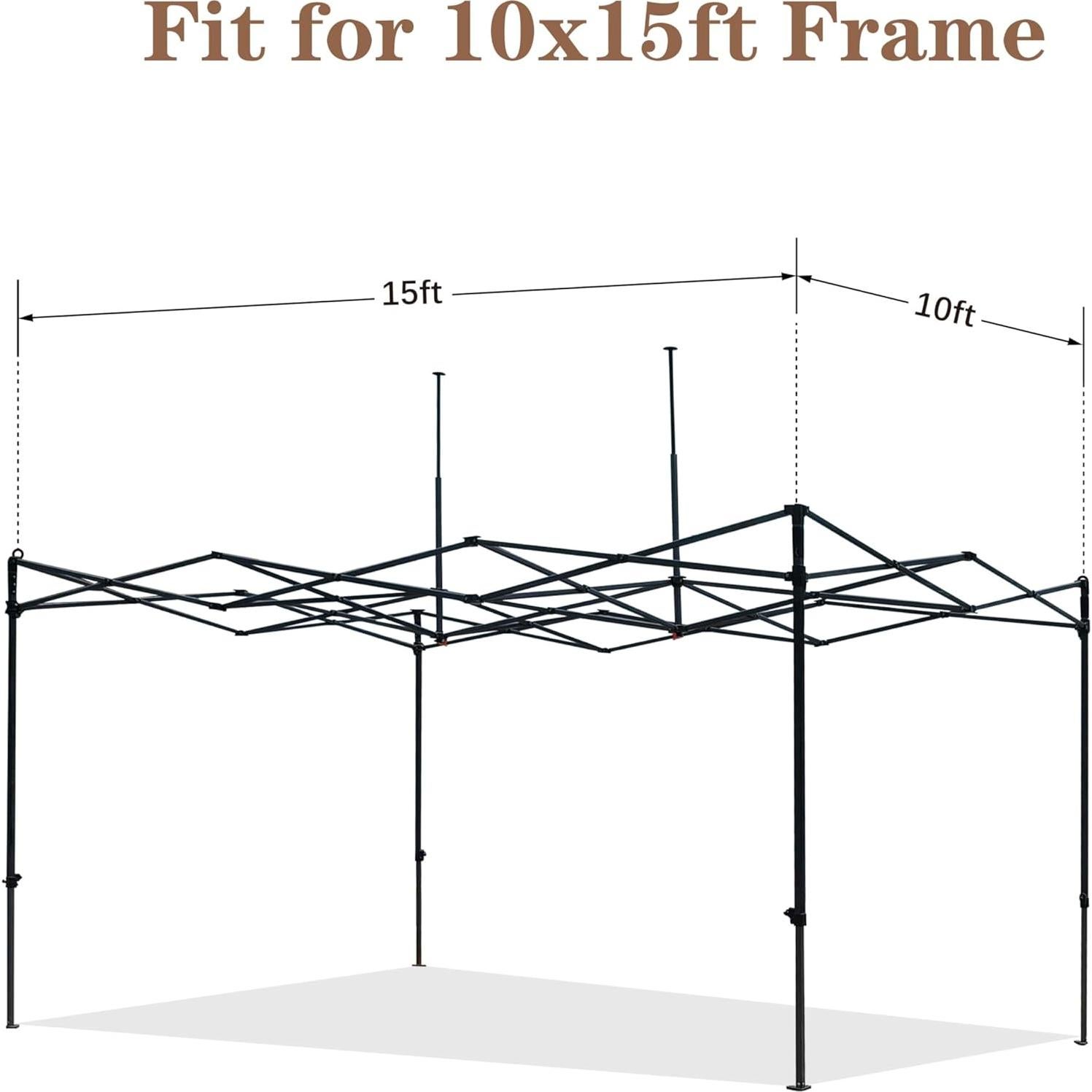 Cubierta de Carpa Comercial 10x15 SCOCANOPY Negra Resistente