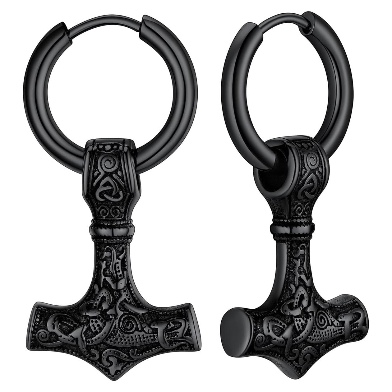 Pendientes Vikingos de Acero Inoxidable Supcare para Hombres