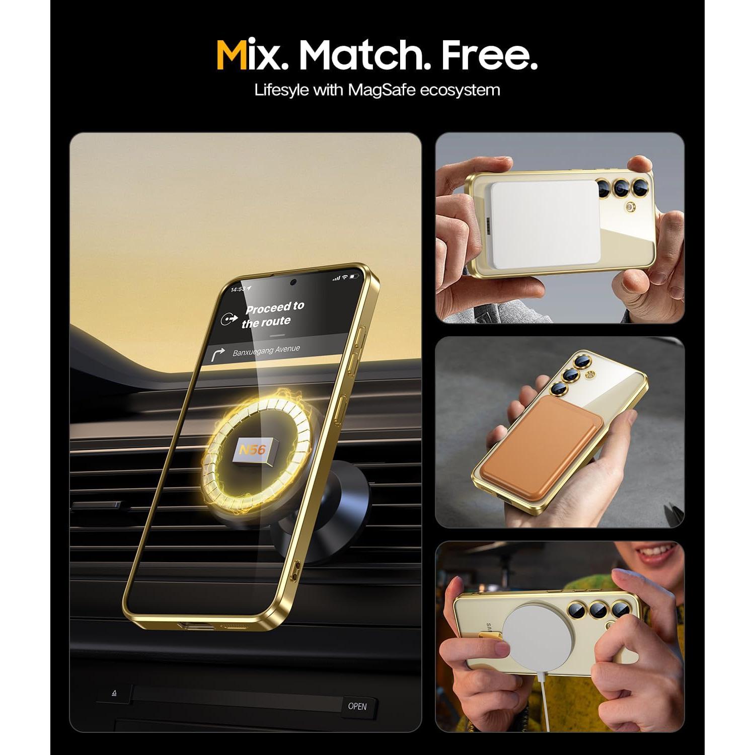 Funda JUESHITUO para Samsung Galaxy S24 con Protector de Lente