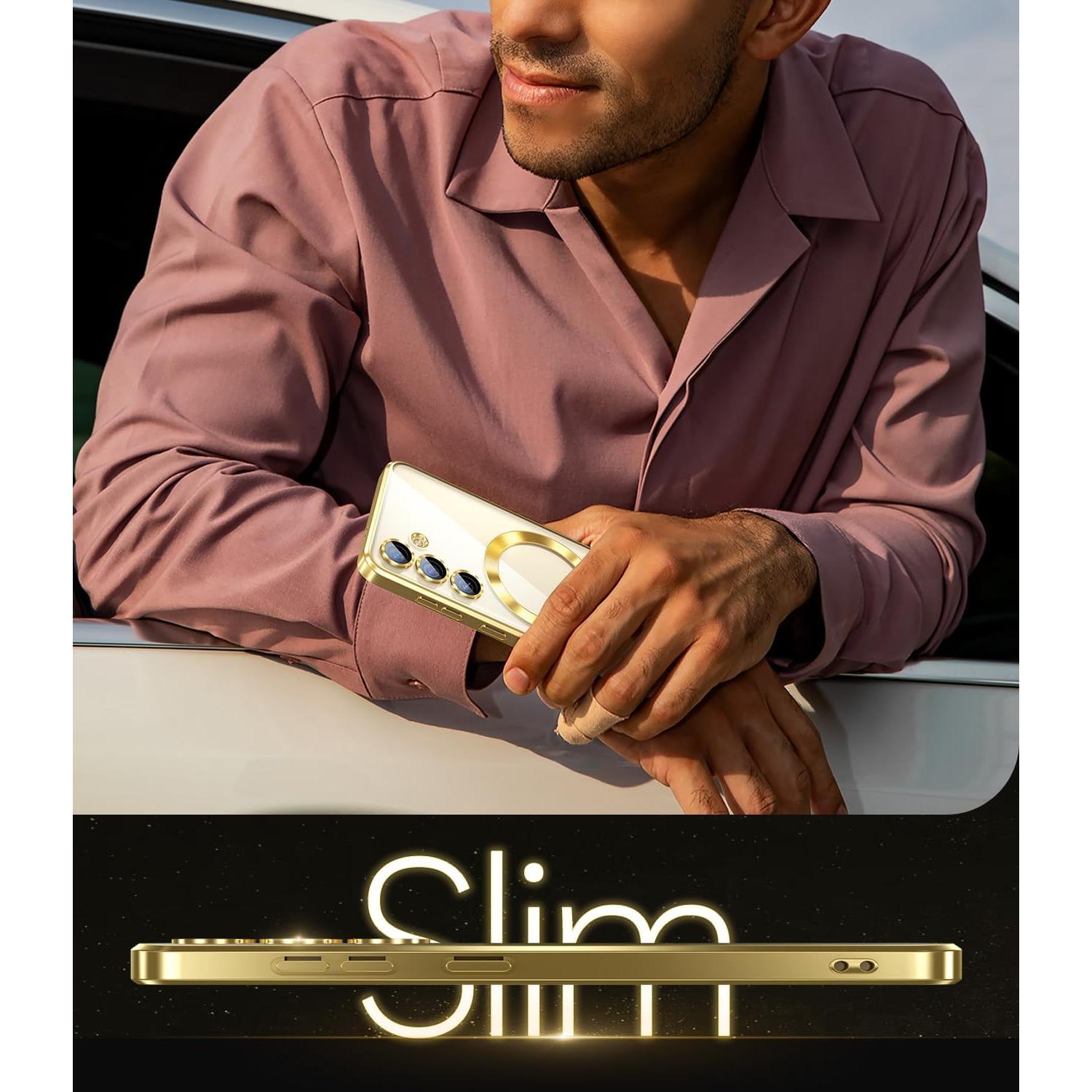 Funda JUESHITUO para Samsung Galaxy S24 con Protector de Lente