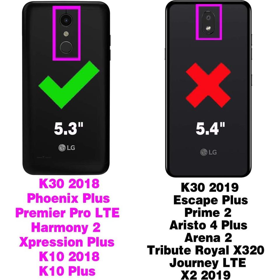 Funda de Cuero con Soporte y Ranuras para LG K30 2018 Azul