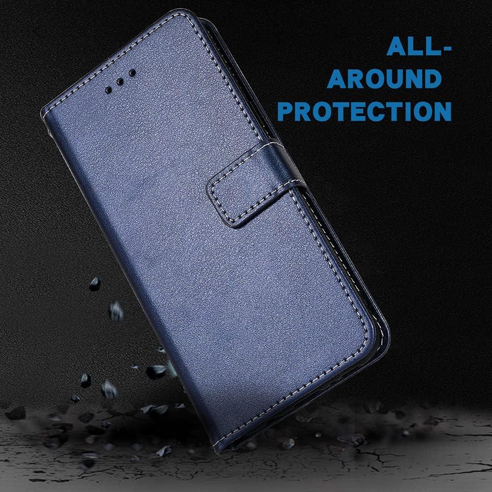 Funda de Cuero con Soporte y Ranuras para LG K30 2018 Azul