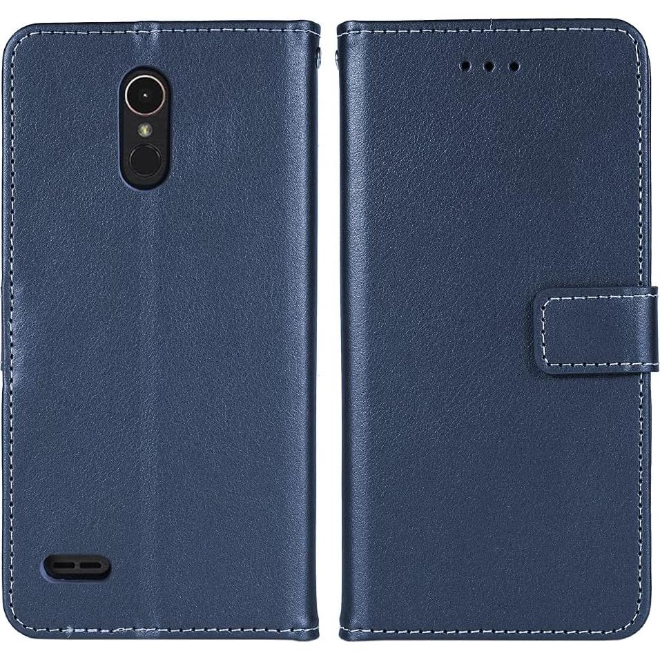 Funda de Cuero con Soporte y Ranuras para LG K30 2018 Azul