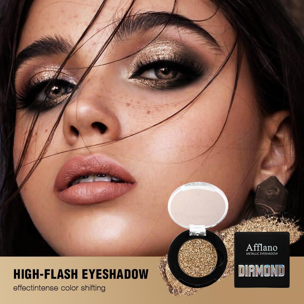 Paleta de Sombras de Ojos Afflano Bronce Nude 4H - Alta Pigmentación