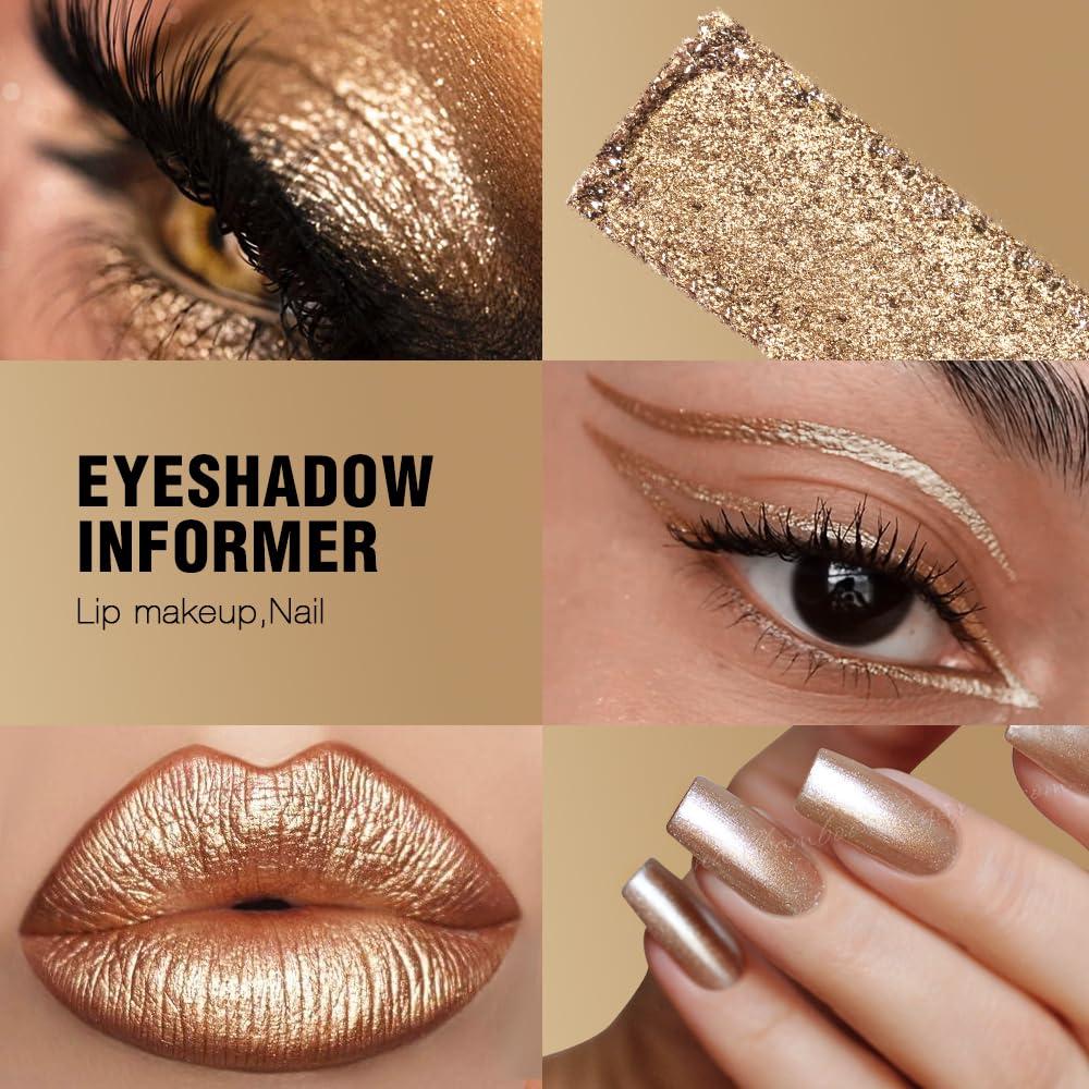 Paleta de Sombras de Ojos Afflano Bronce Nude 4H - Alta Pigmentación