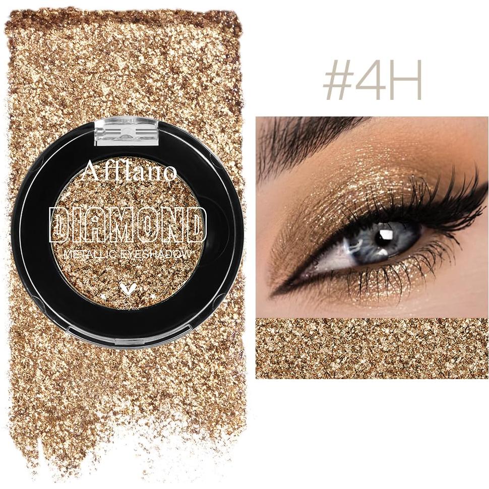 Paleta de Sombras de Ojos Afflano Bronce Nude 4H - Alta Pigmentación