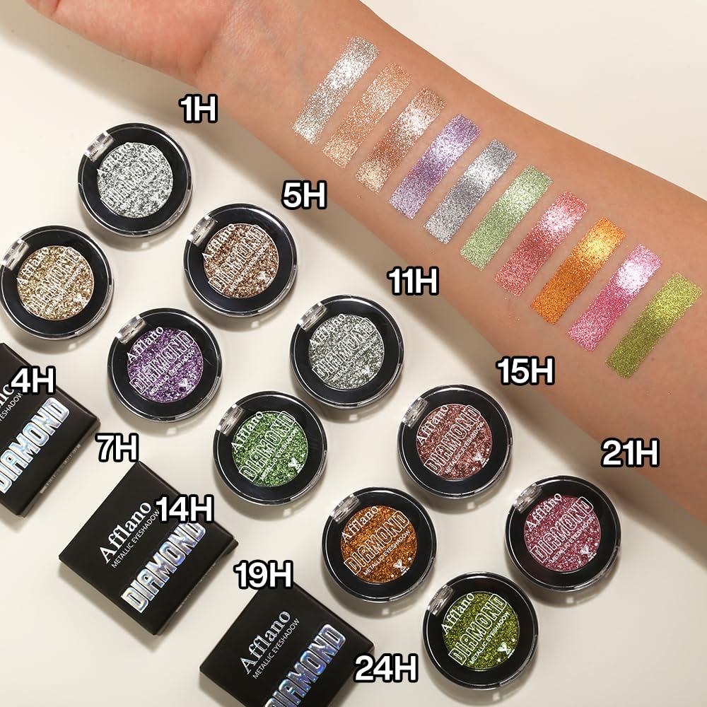 Paleta de Sombras de Ojos Afflano Bronce Nude 4H - Alta Pigmentación