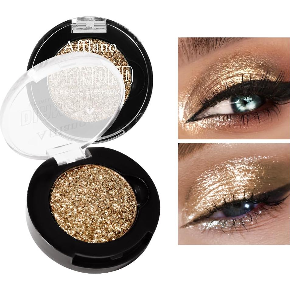 Paleta de Sombras de Ojos Afflano Bronce Nude 4H - Alta Pigmentación