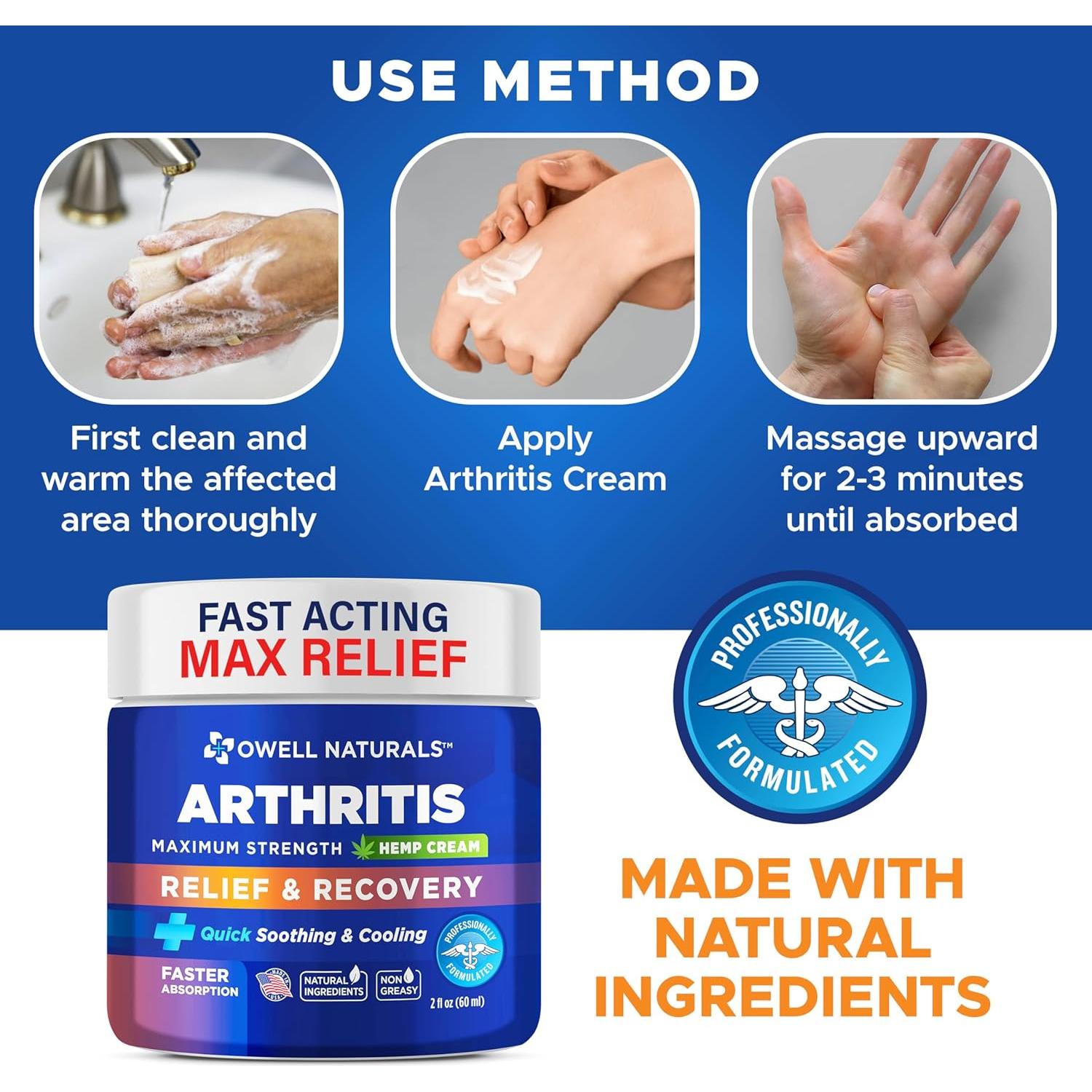 Crema para Articulaciones y Músculos Owell Naturals 59 ml