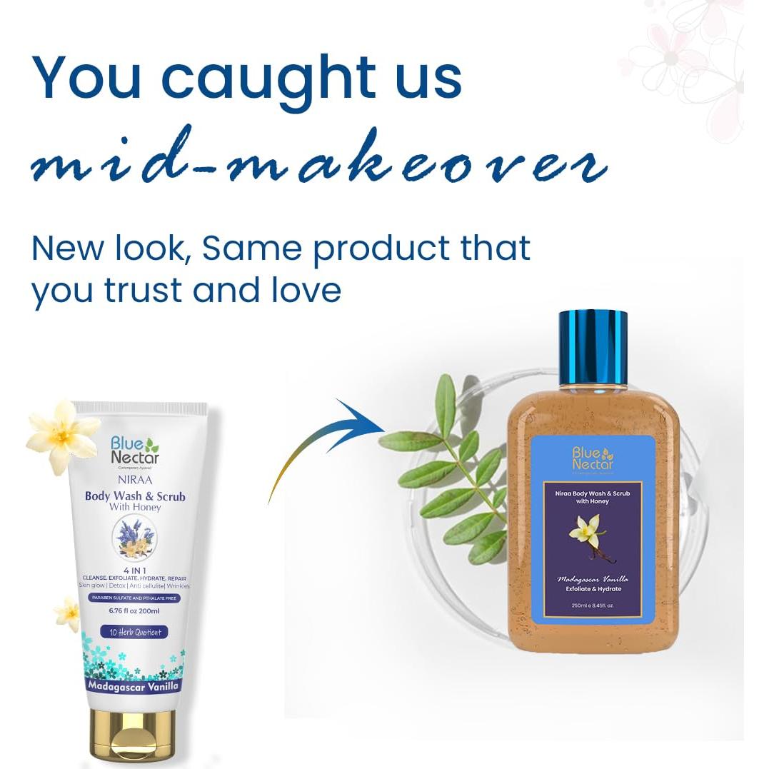 Jabón y Exfoliante Corporal Blue Nectar Vainilla 248 ml