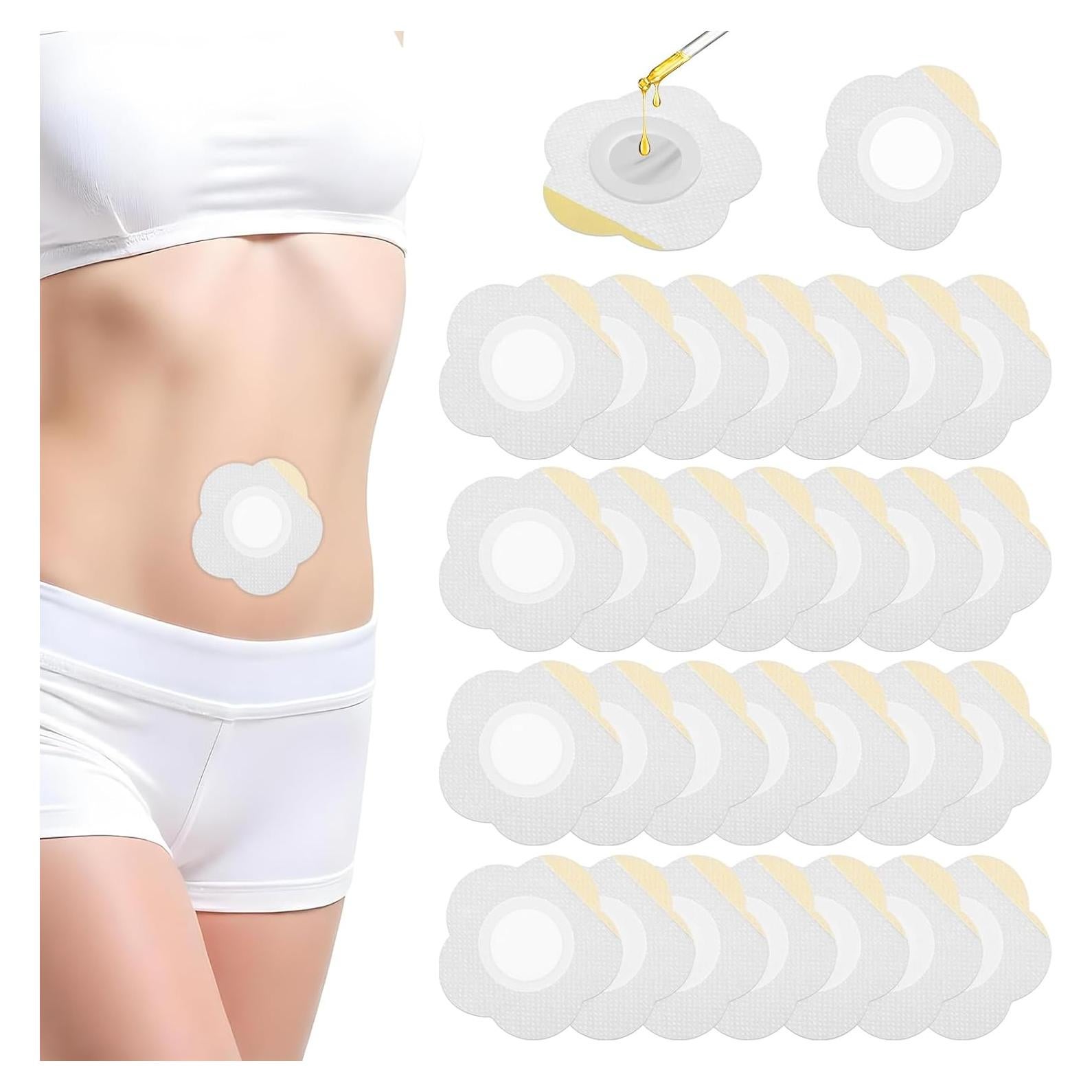 30 Pcs Compresas Desechables de Aceite de Ricino Qianyu 5.7x5.7cm