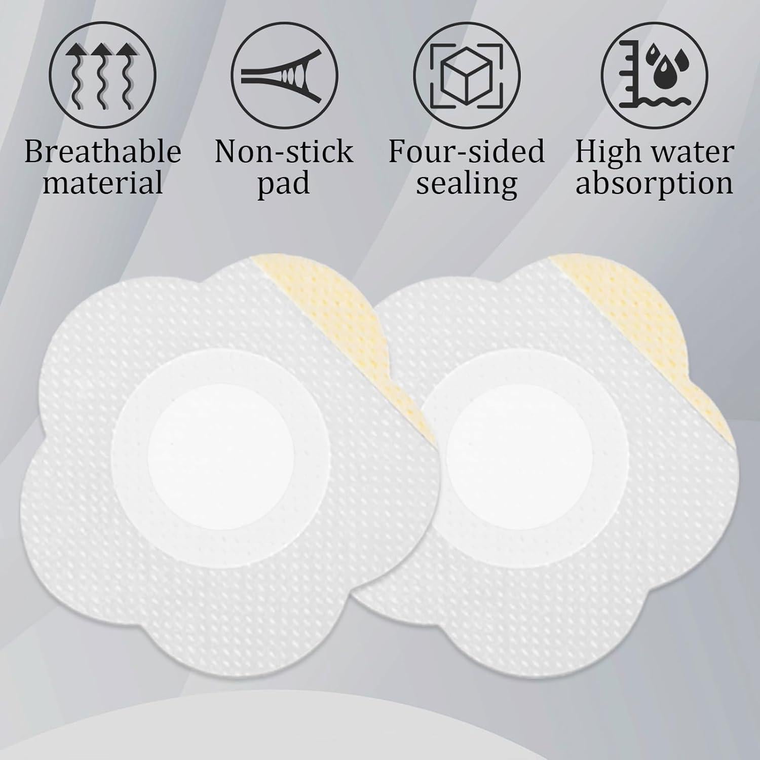 30 Pcs Compresas Desechables de Aceite de Ricino Qianyu 5.7x5.7cm