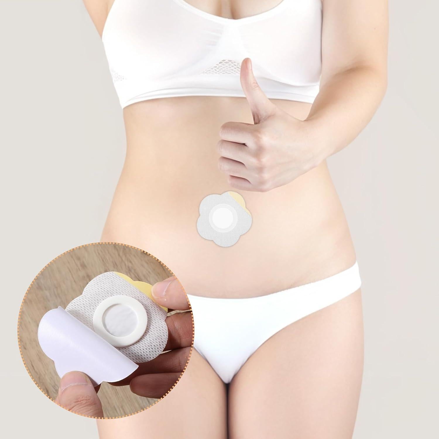 30 Pcs Compresas Desechables de Aceite de Ricino Qianyu 5.7x5.7cm