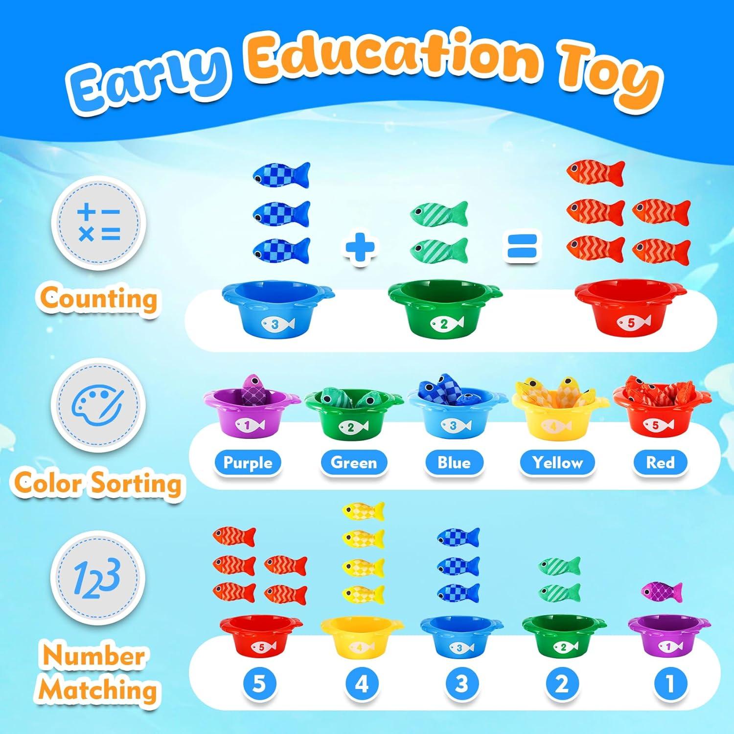 Juguetes Montessori de Pesca Rincalivestra 22 Piezas 0-3 Años