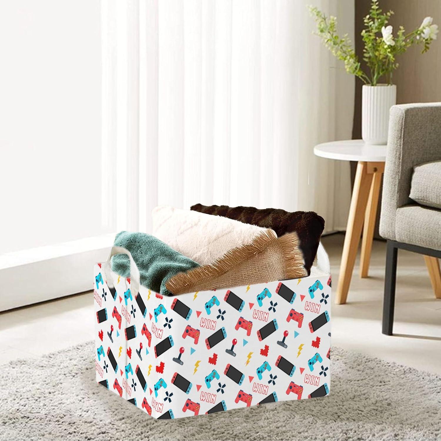 Cesta de Almacenamiento Temática QZCYU Azul 38x25x22 cm