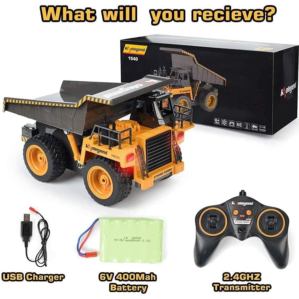 Camión Volquete RC Kolegend 4WD con Control Remoto 28cm