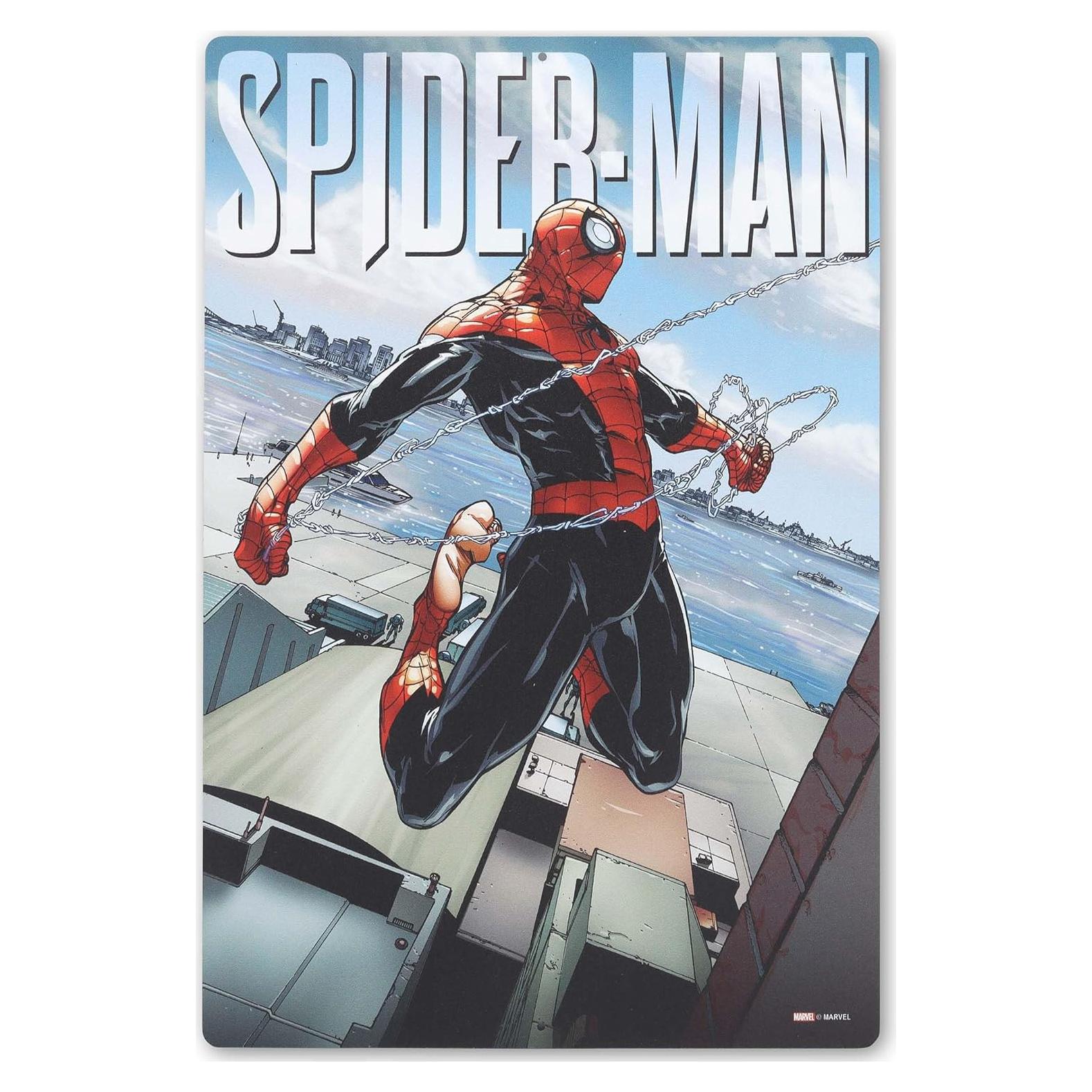Letrero de Metal Spider-Man Open Road Brands 24.9x37.3 cm