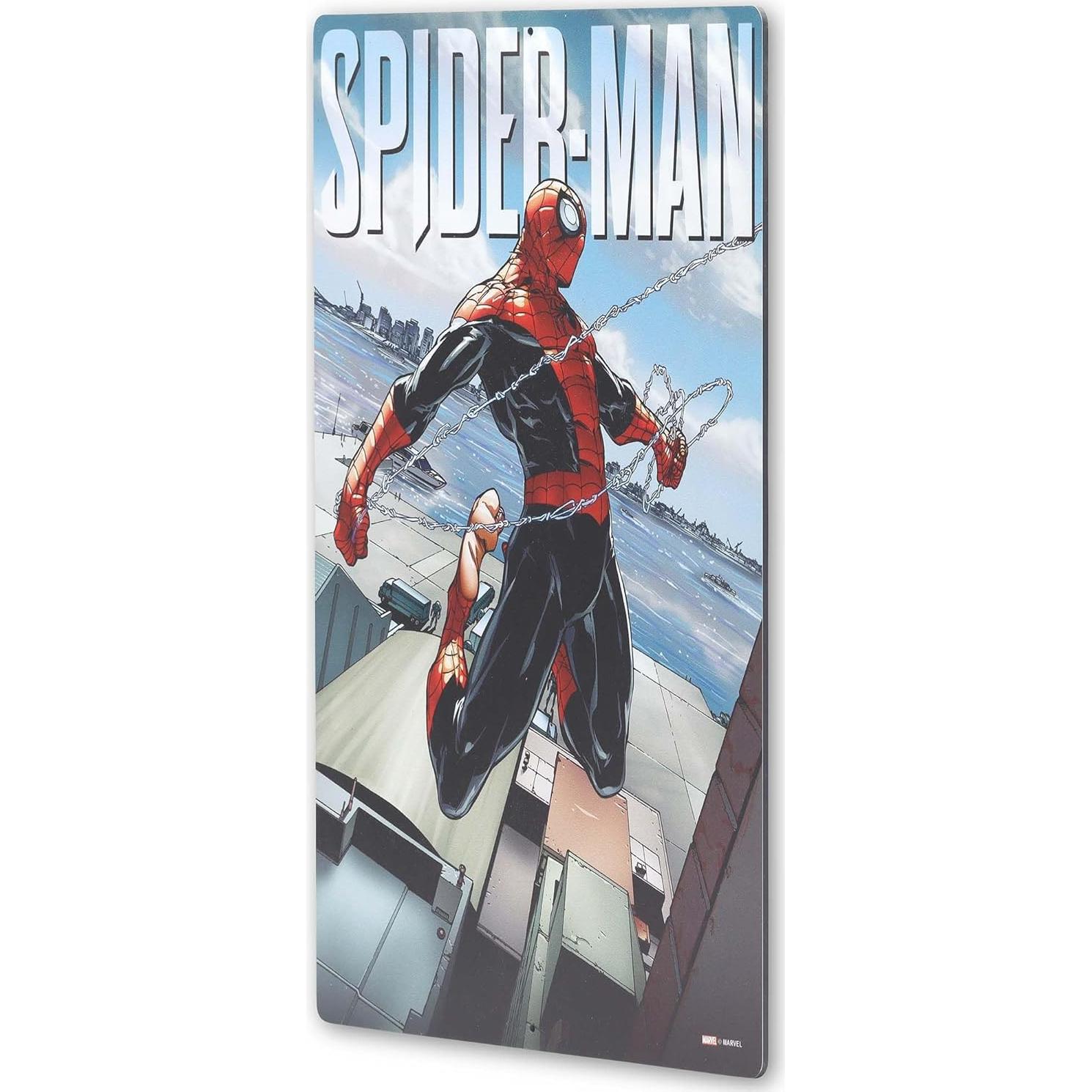 Letrero de Metal Spider-Man Open Road Brands 24.9x37.3 cm