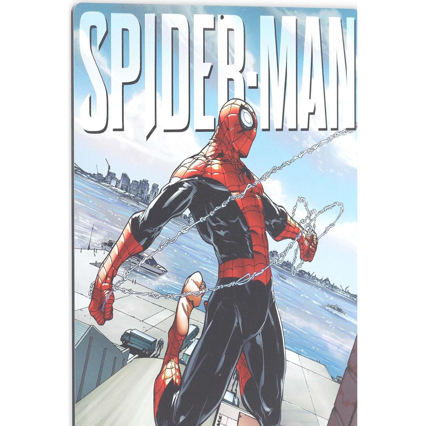 Letrero de Metal Spider-Man Open Road Brands 24.9x37.3 cm