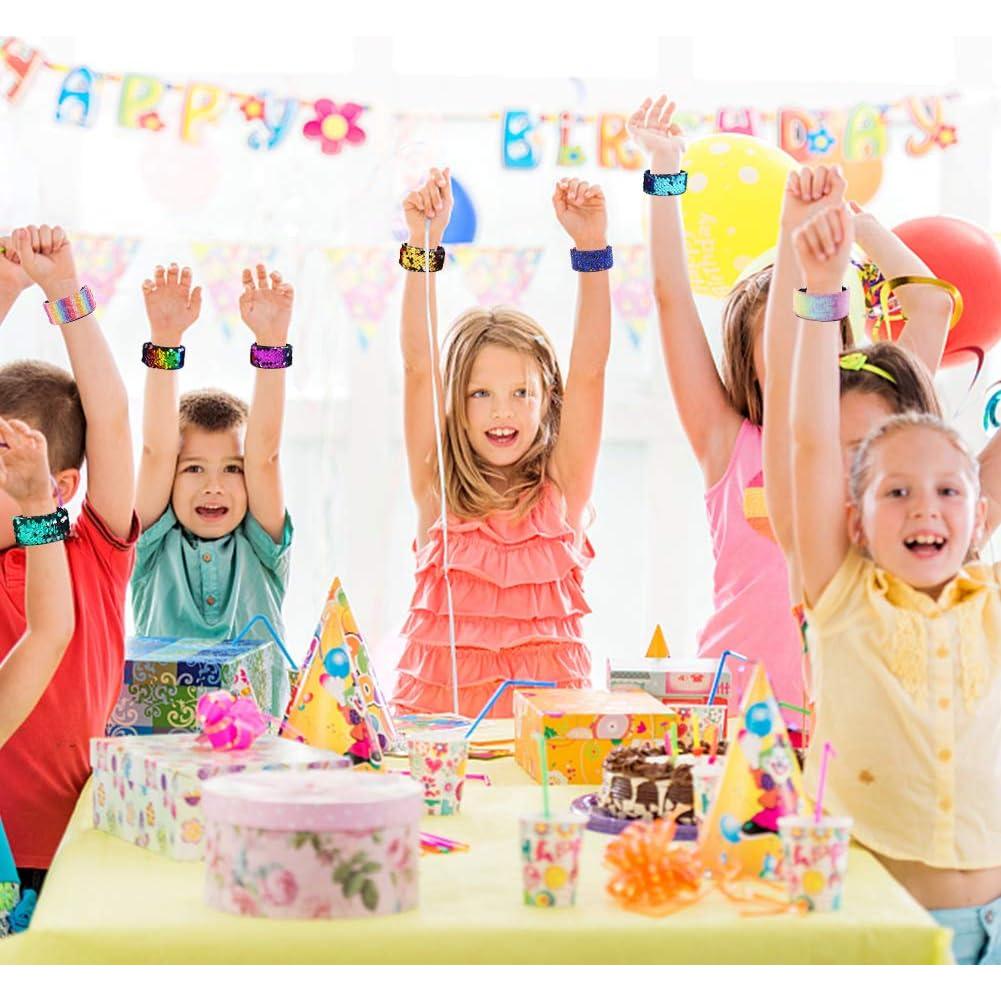 Pulseras Slap Brillantes VGOODALL 12 PCS para Niños