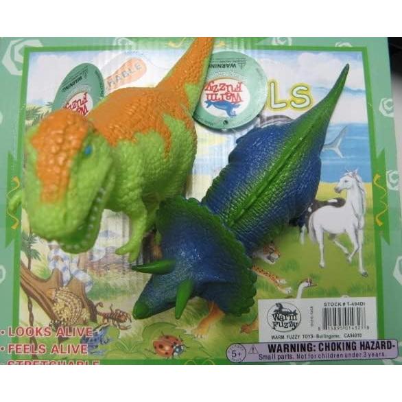 Dinosaurio Aplastable Warm Fuzzy | Juguete Antiestrés 17.78 cm
