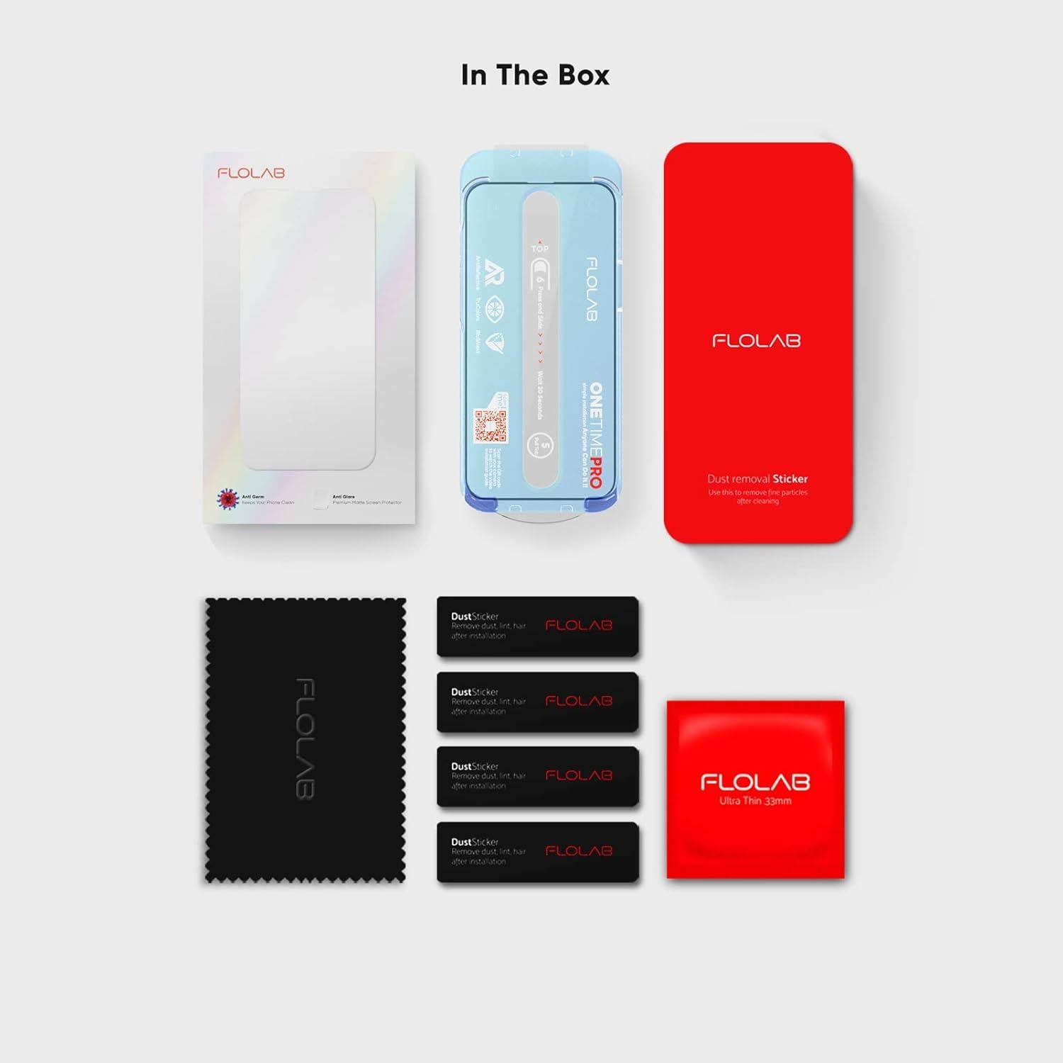 Protector de Pantalla FLOLAB para iPhone 15, Vidrio Templado 3D, Anti-Reflectante, Ultra Claro