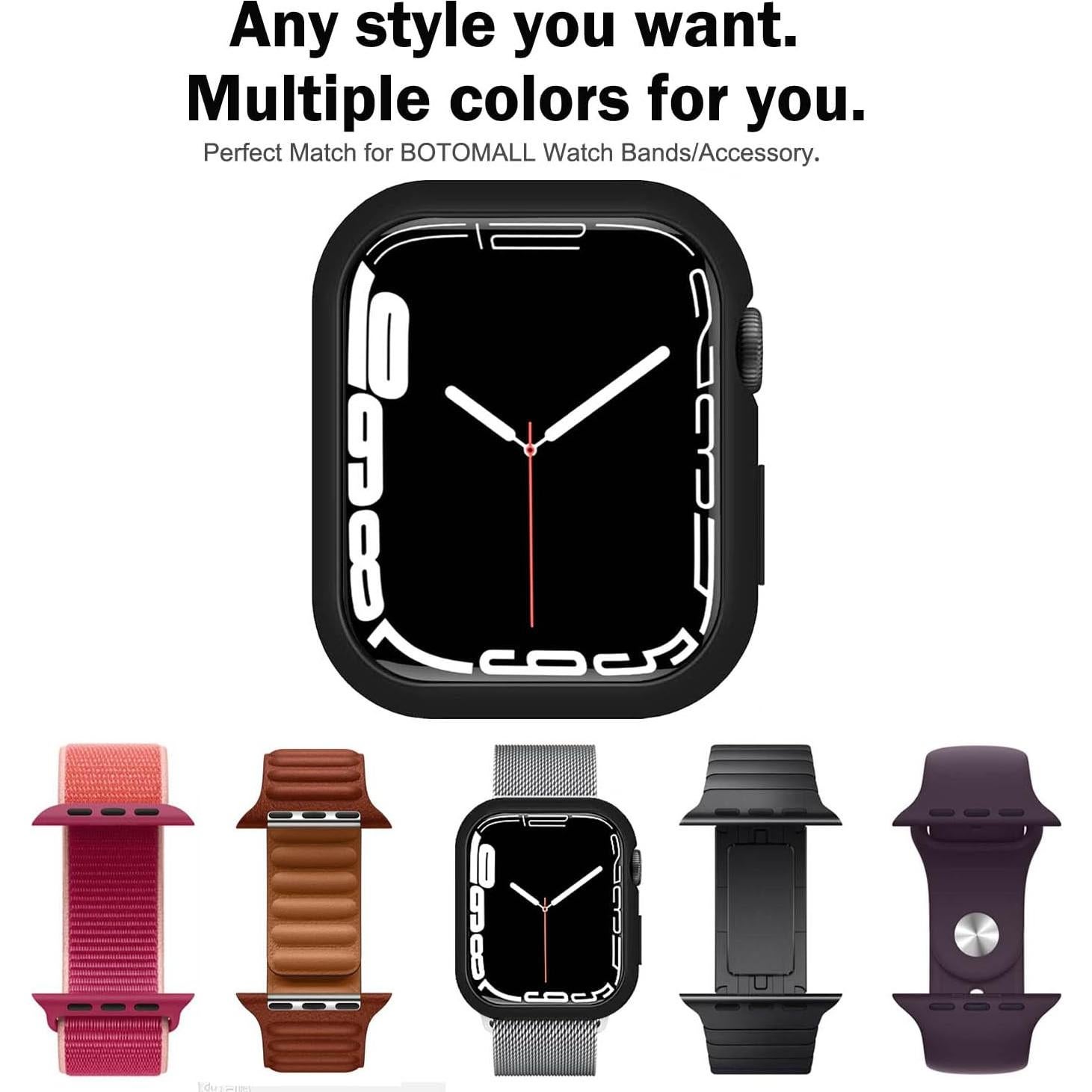 Carcasa Bumper BOTOMALL para Apple Watch 38mm Series 3/2/1 - TPU Flexible y Ligera