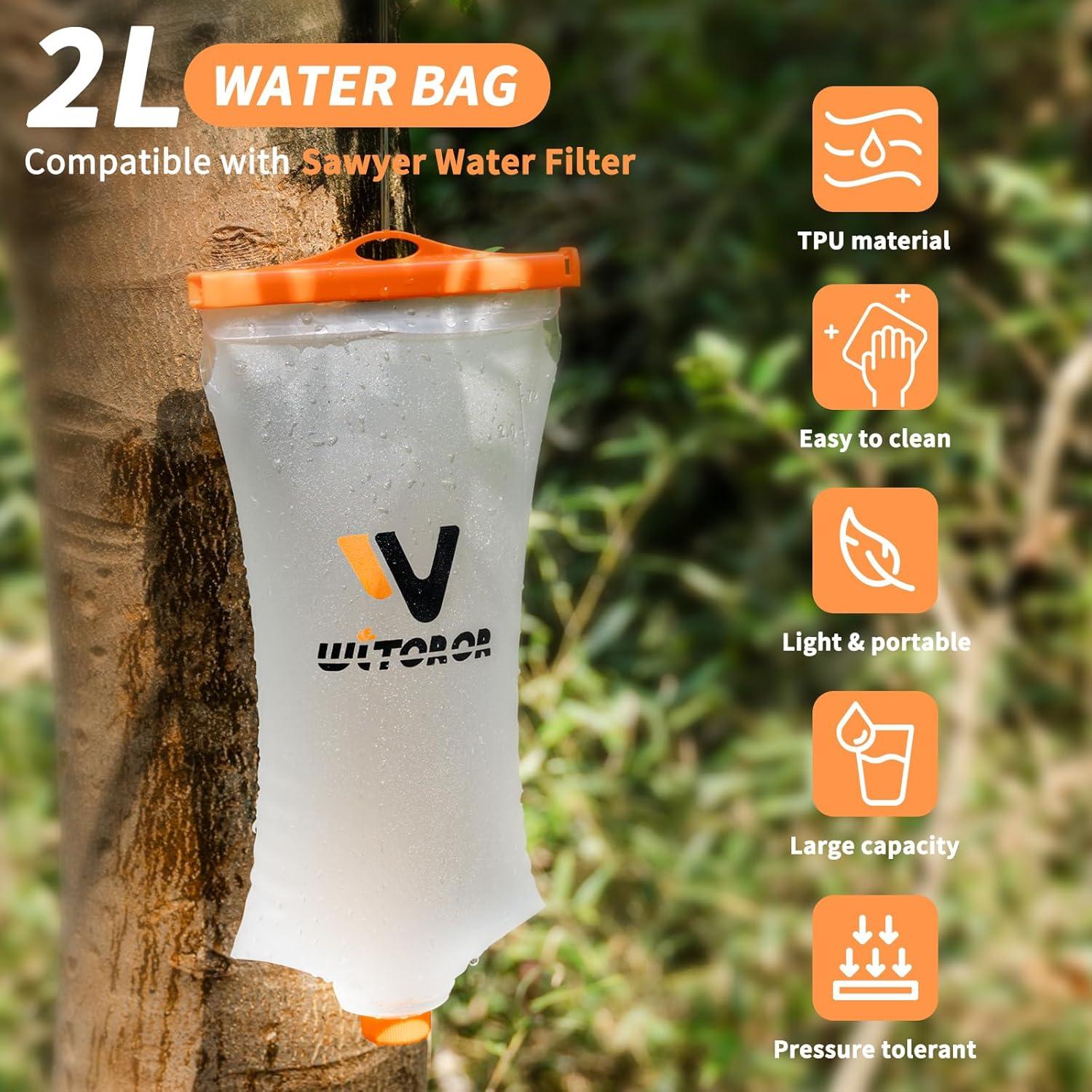 Bolsa de Agua 2L WITOROR TPU Colapsable Libre de BPA