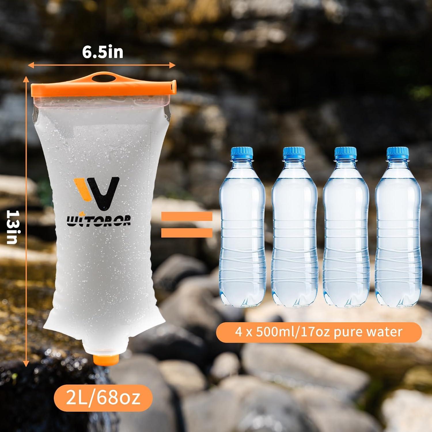 Bolsa de Agua 2L WITOROR TPU Colapsable Libre de BPA